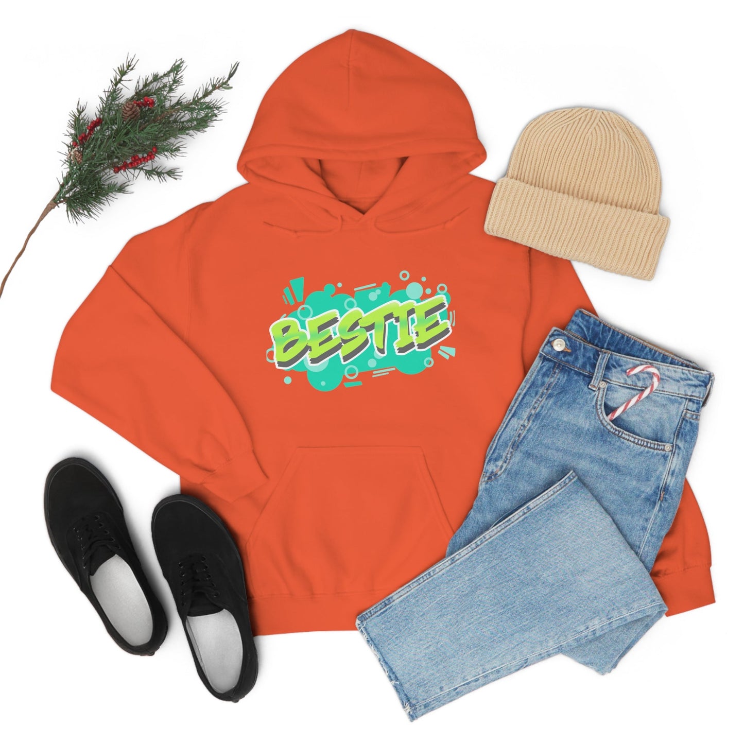 Bestie Green Print | Unisex Hoodie - Totally Bri LLC