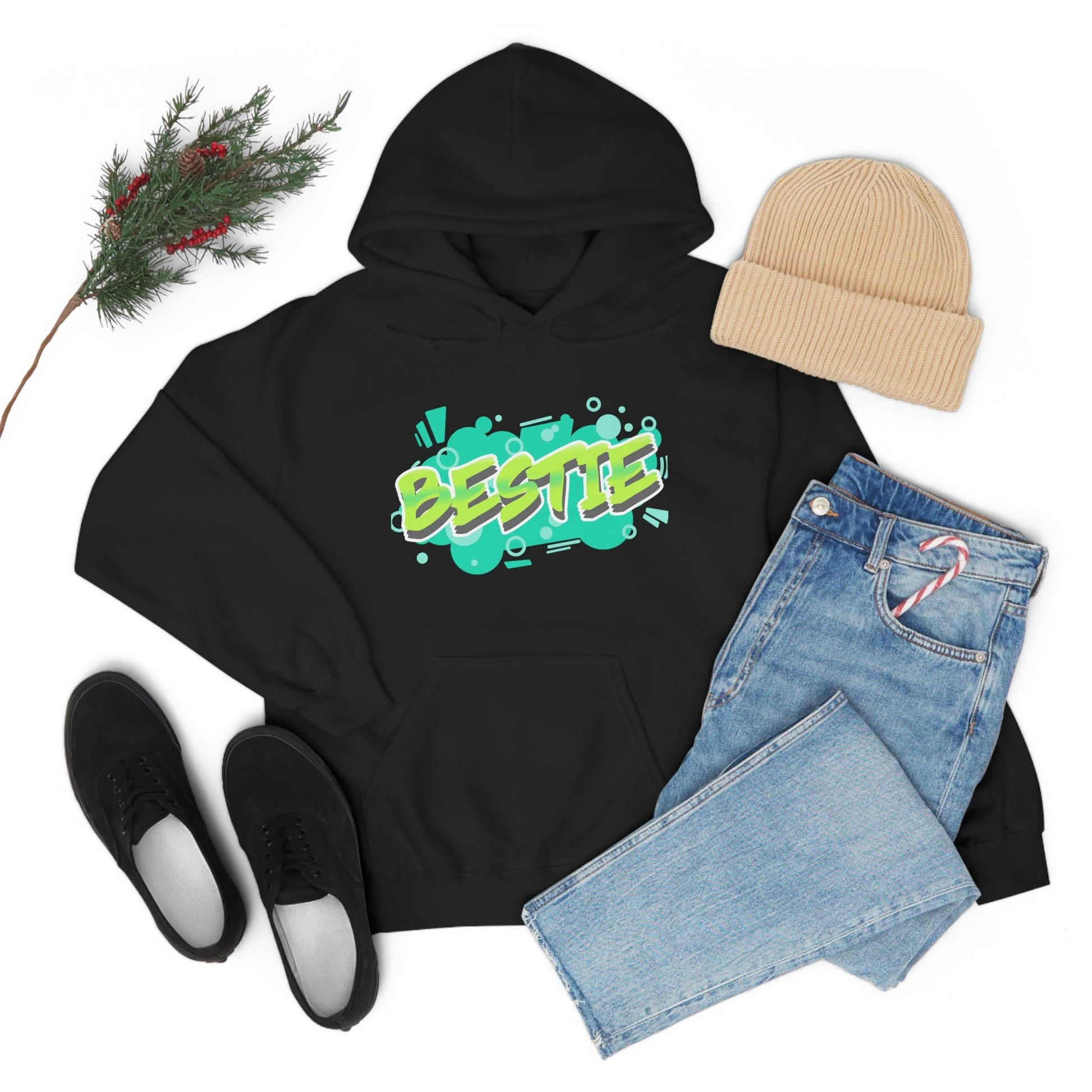 Bestie Green Print | Unisex Hoodie - Totally Bri LLC