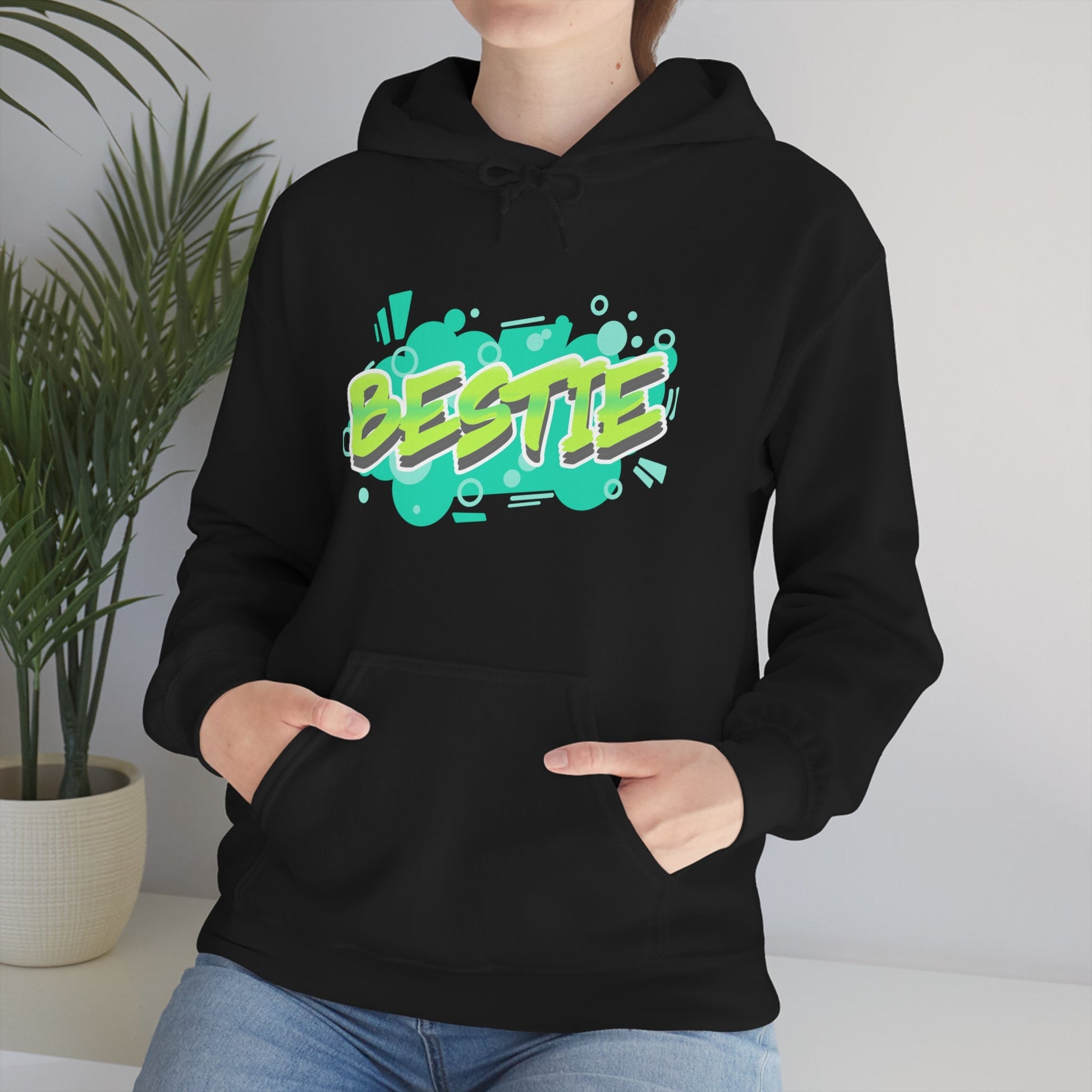 Bestie Green Print | Unisex Hoodie - Totally Bri LLC