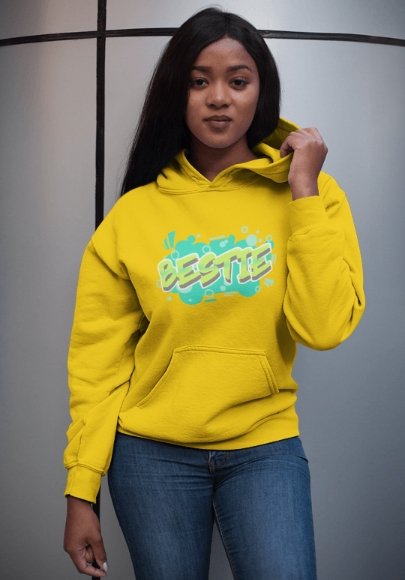 Bestie Green Print | Unisex Hoodie - Totally Bri LLC