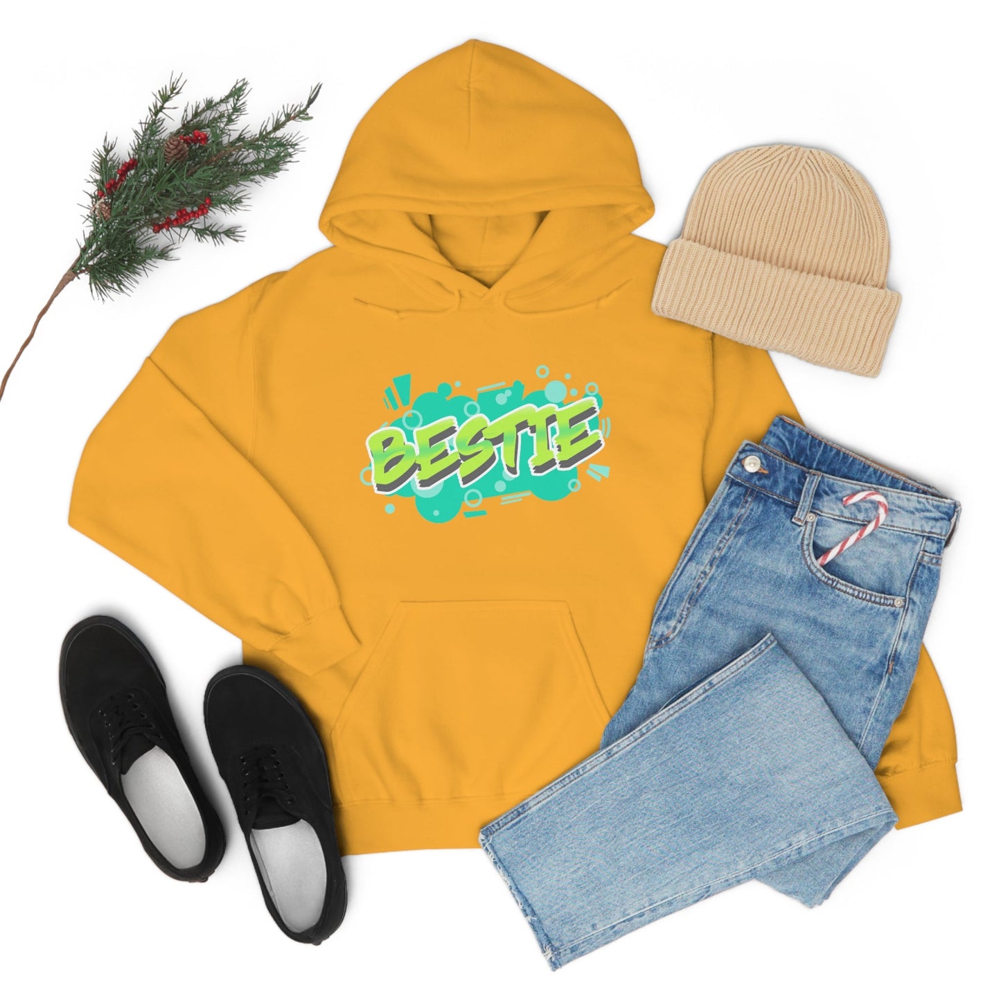 Bestie Green Print | Unisex Hoodie - Totally Bri LLC