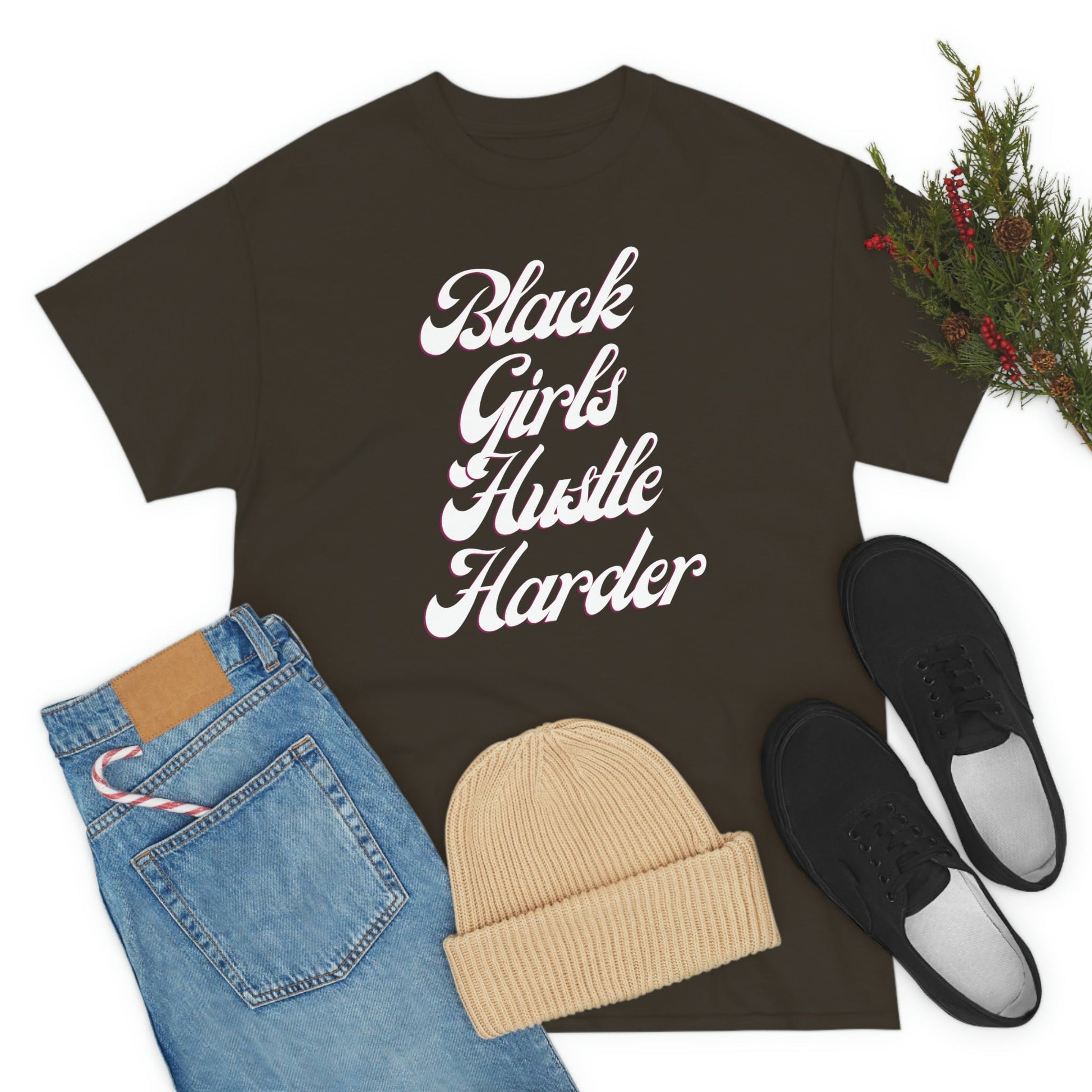 Black Girls Hustle Harder | T-Shirt - Totally Bri LLC