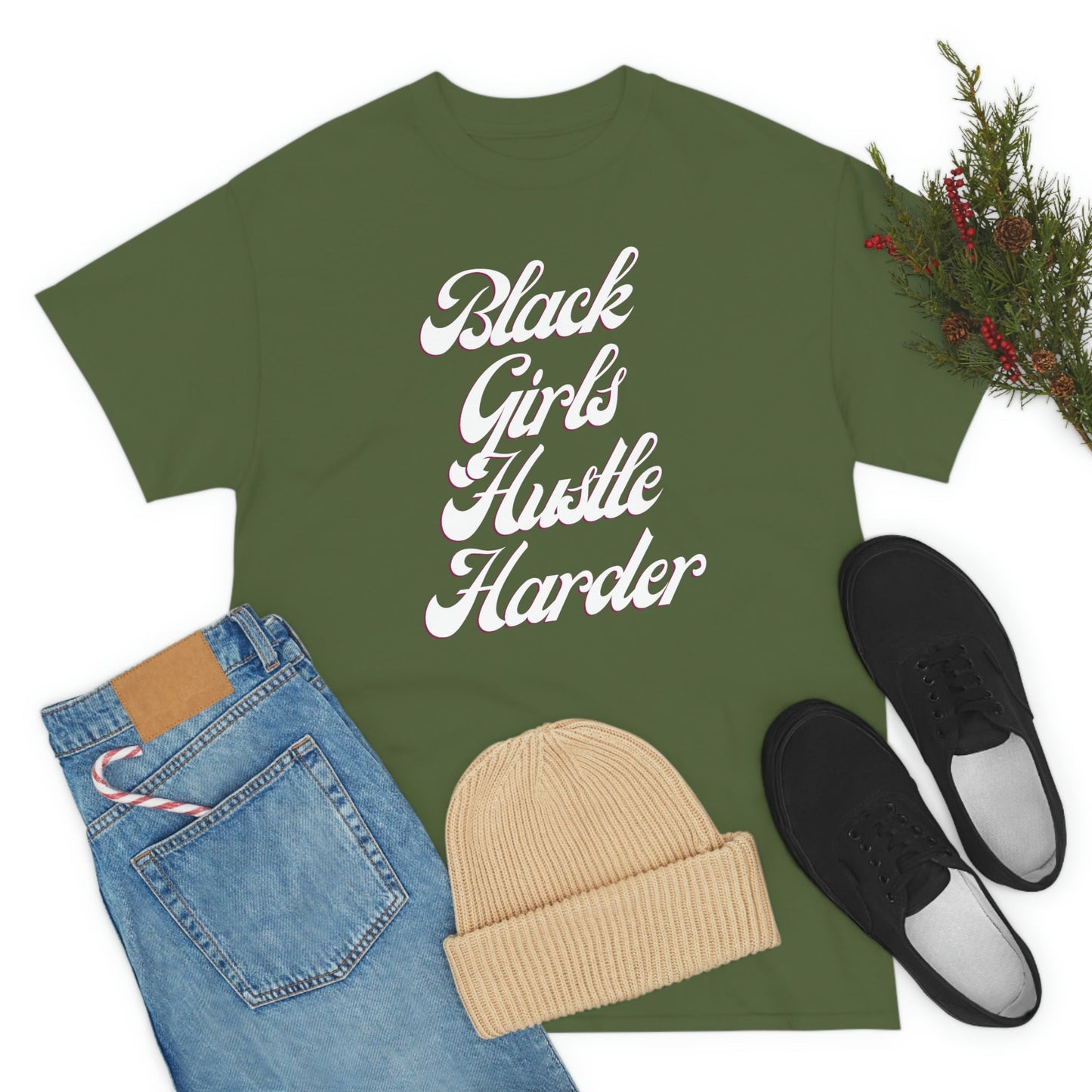 Black Girls Hustle Harder | T-Shirt - Totally Bri LLC