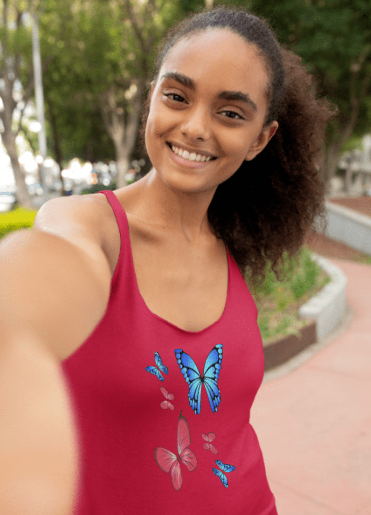 Butterflies Print | Racerback Tank Top - Totally Bri LLC