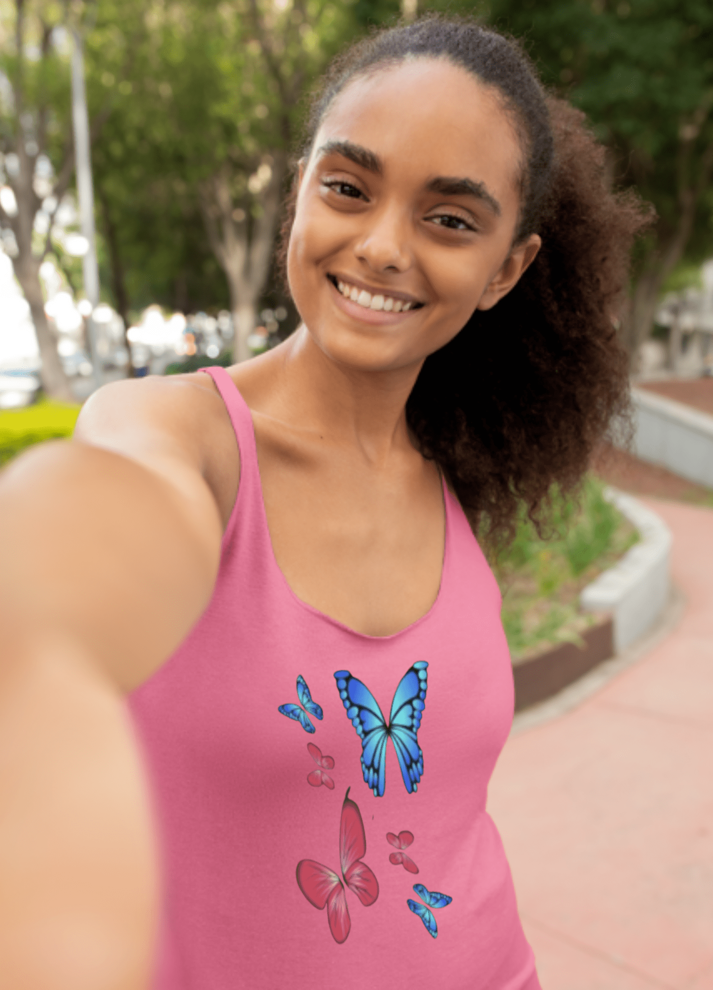 Butterflies Print | Racerback Tank Top - Totally Bri LLC