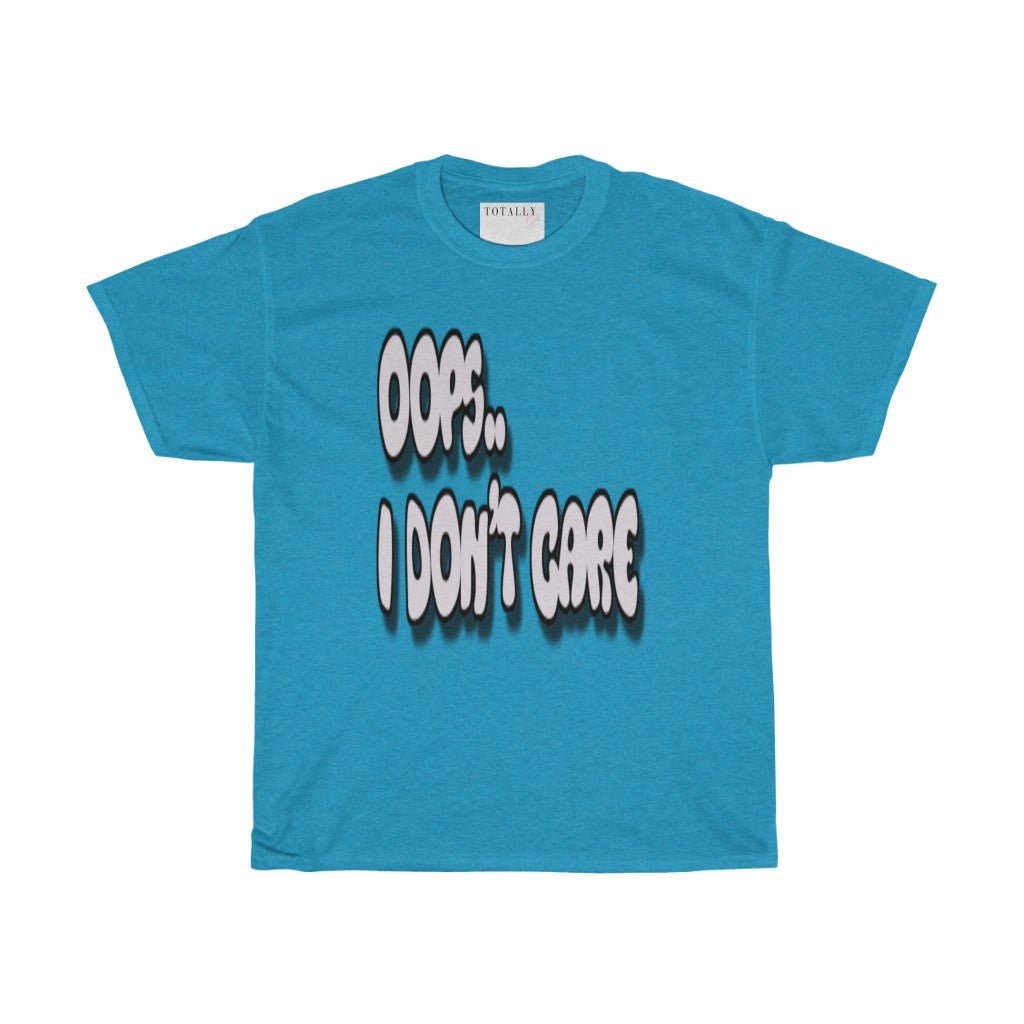 Don’t Care | Gray Print | T-shirt - Totally Bri LLC