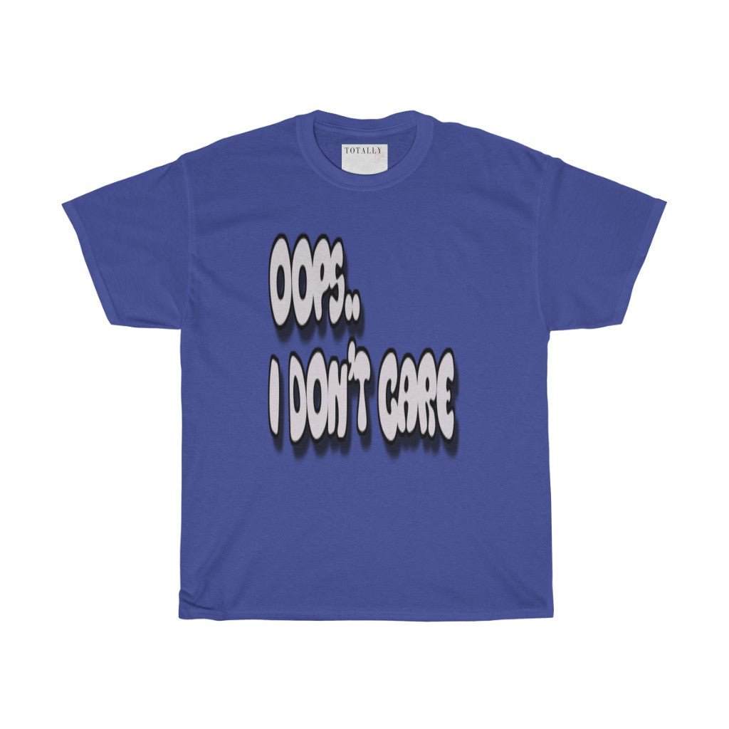 Don’t Care | Gray Print | T-shirt - Totally Bri LLC