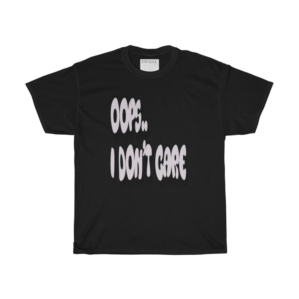 Don’t Care | Gray Print | T-shirt - Totally Bri LLC