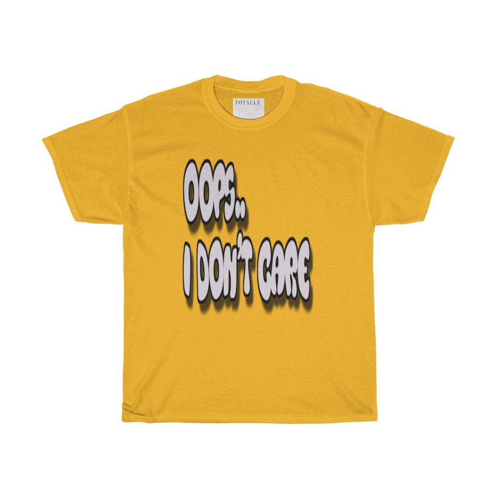 Don’t Care | Gray Print | T-shirt - Totally Bri LLC