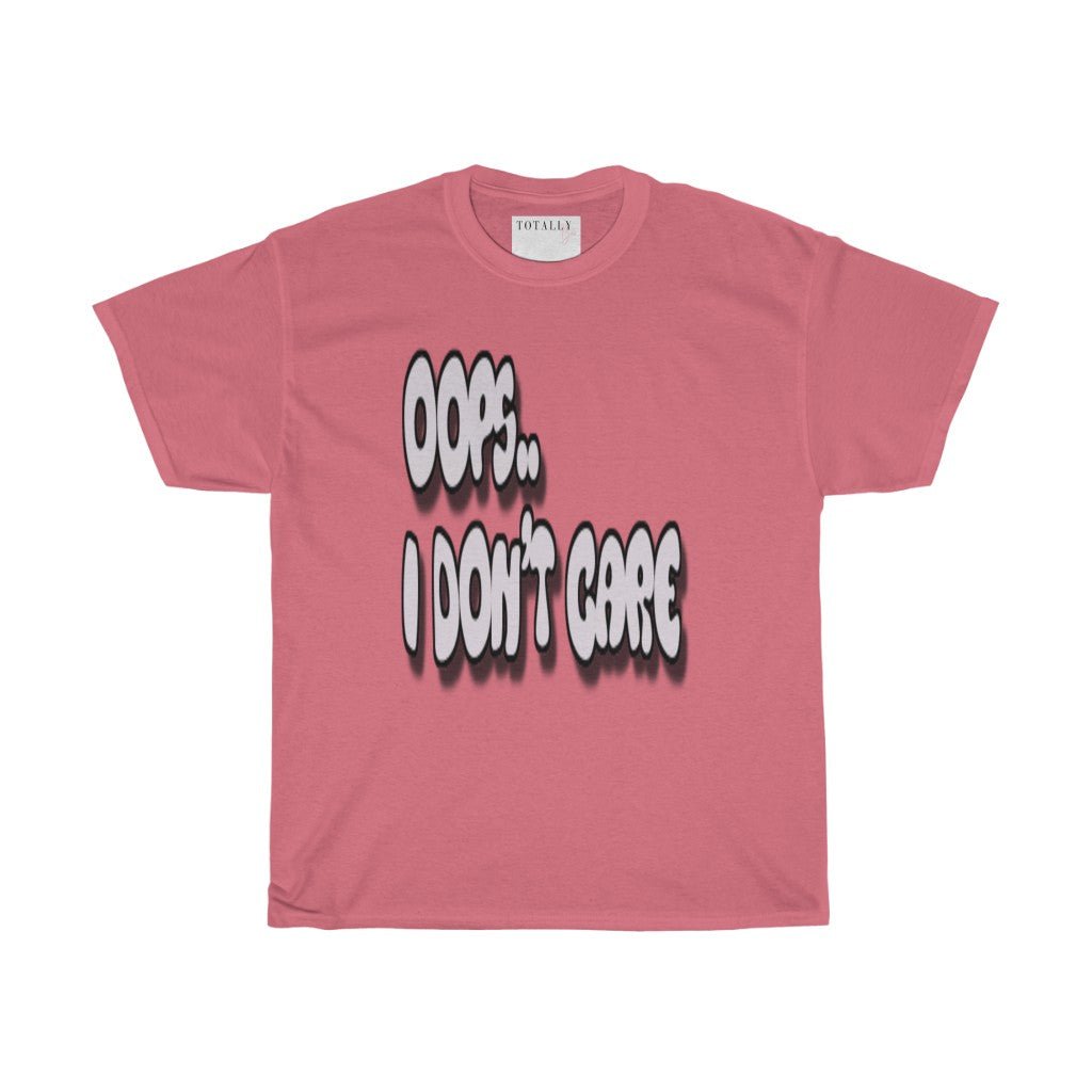 Don’t Care | Gray Print | T-shirt - Totally Bri LLC