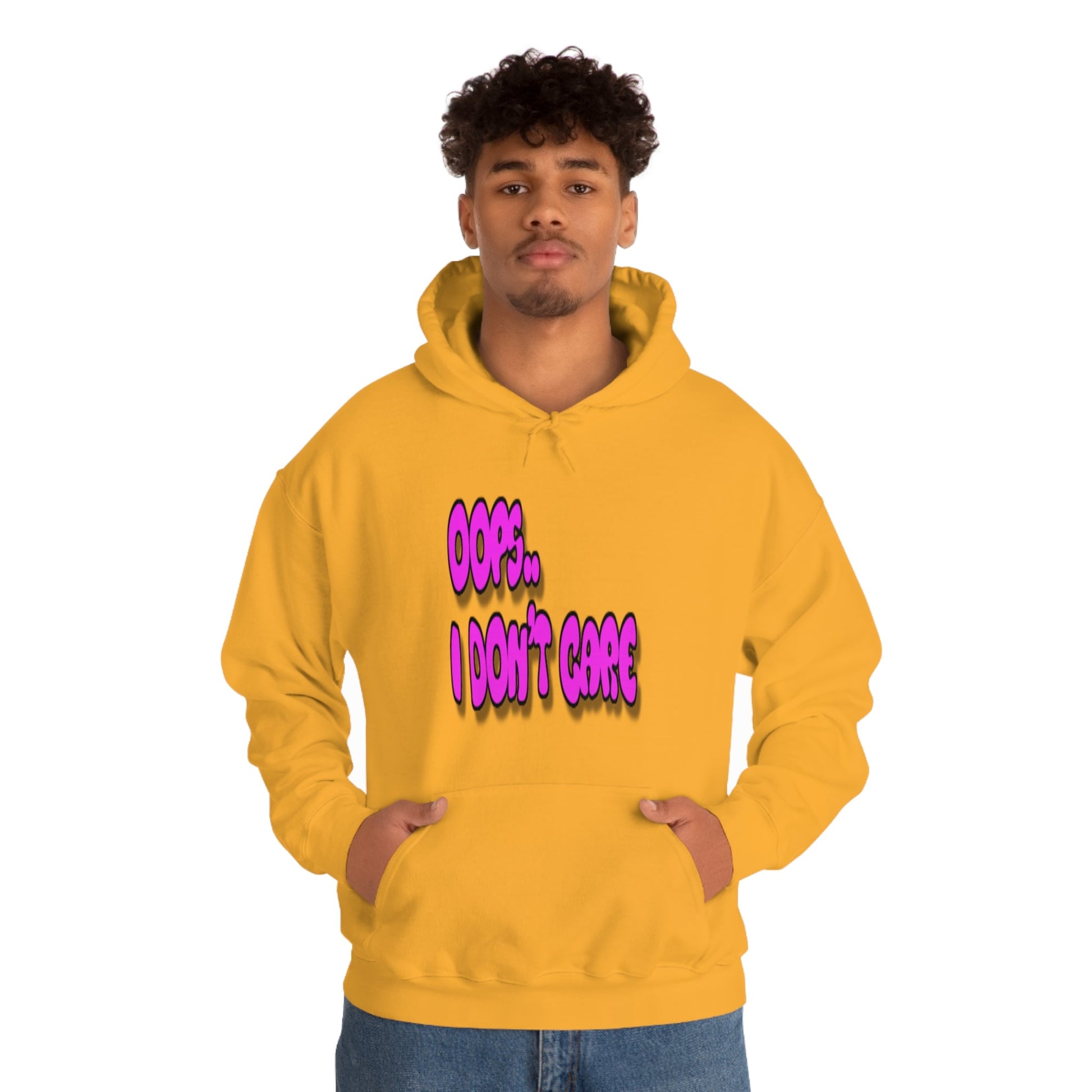 Don't Care | Pink Print | Unisex Hoodie - Totally Bri LLC