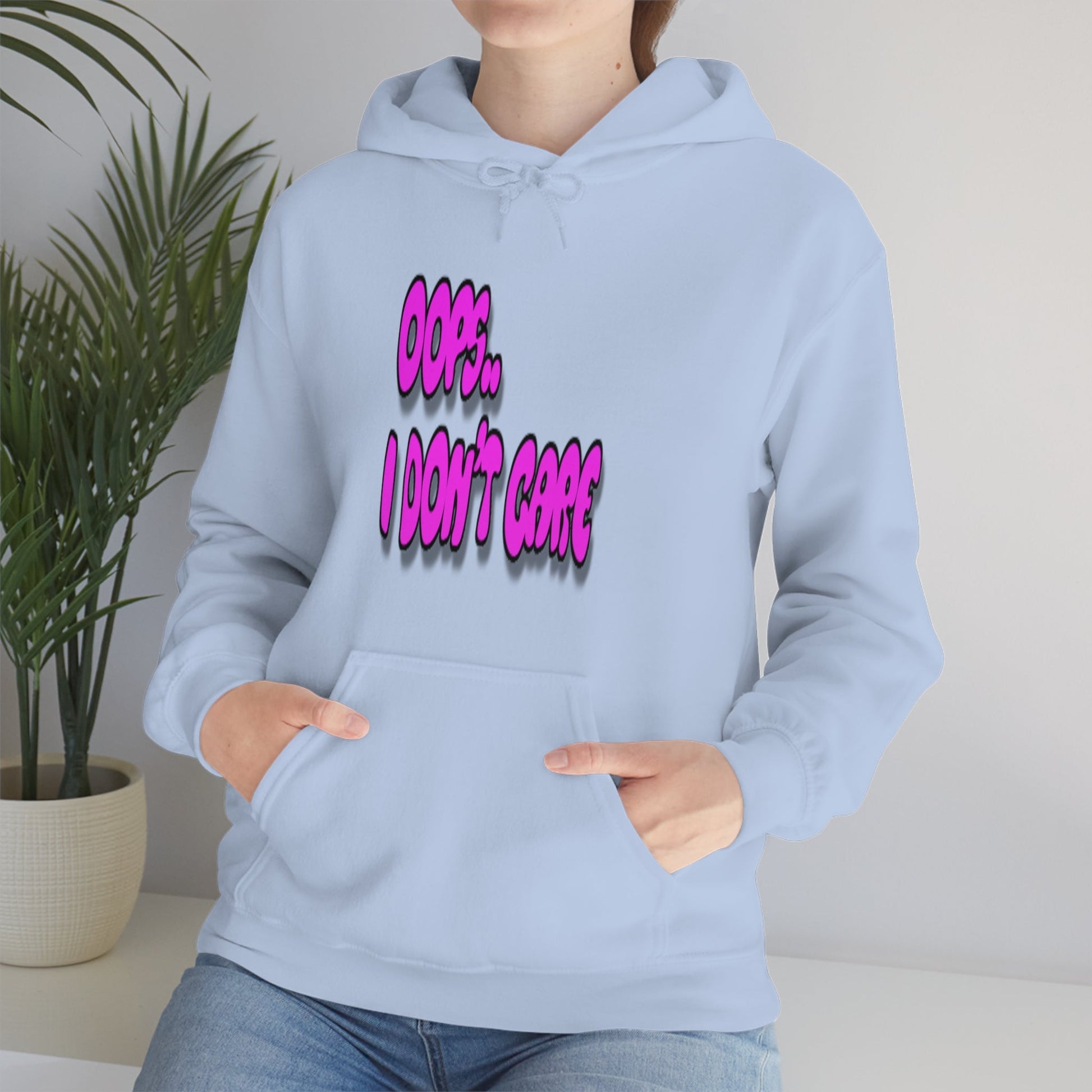 Don't Care | Pink Print | Unisex Hoodie - Totally Bri LLC