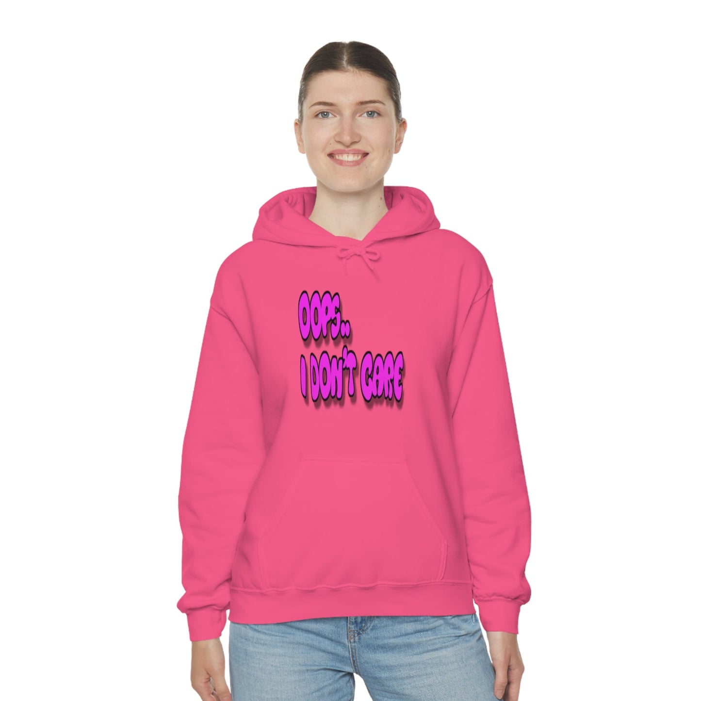 Don't Care | Pink Print | Unisex Hoodie - Totally Bri LLC