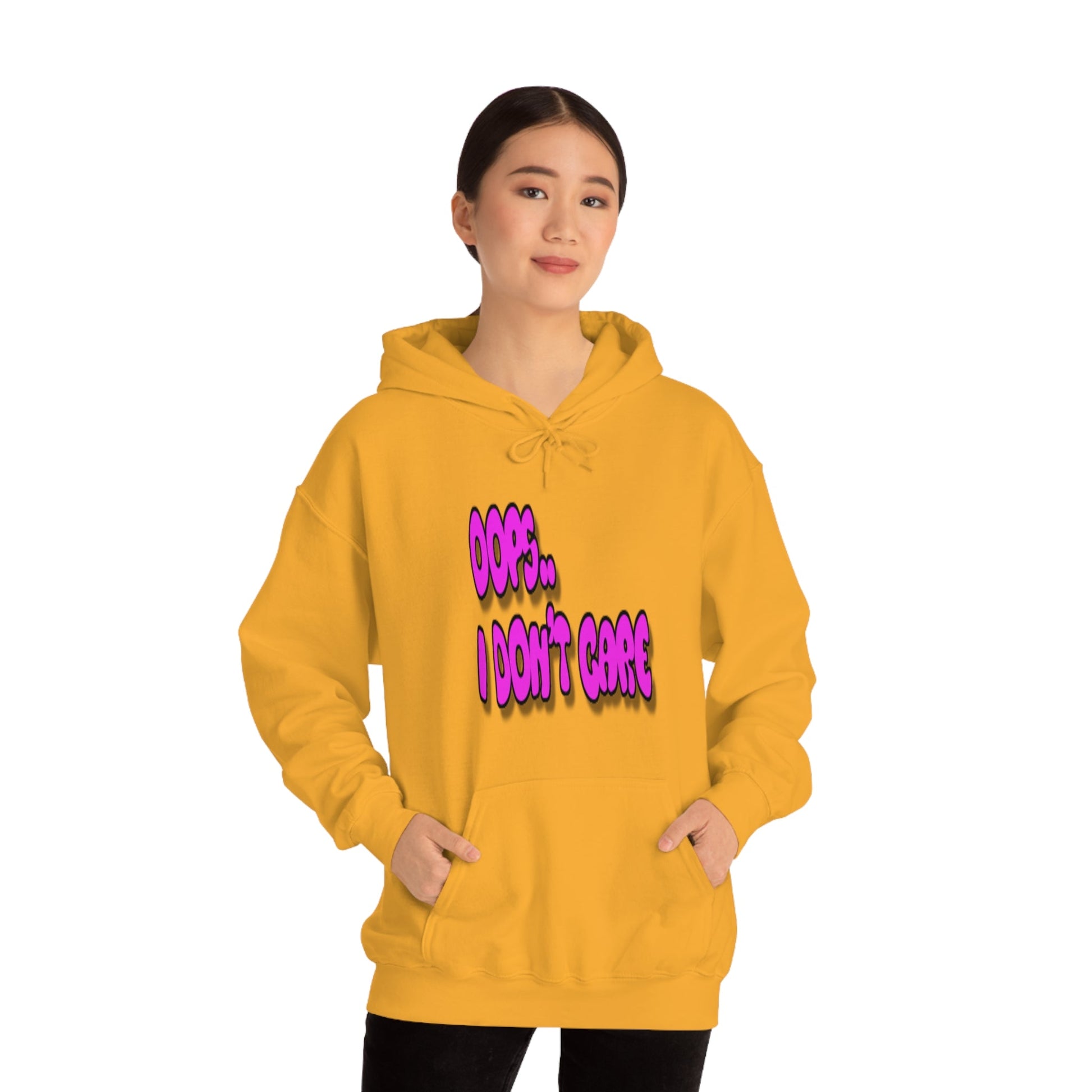 Don't Care | Pink Print | Unisex Hoodie - Totally Bri LLC