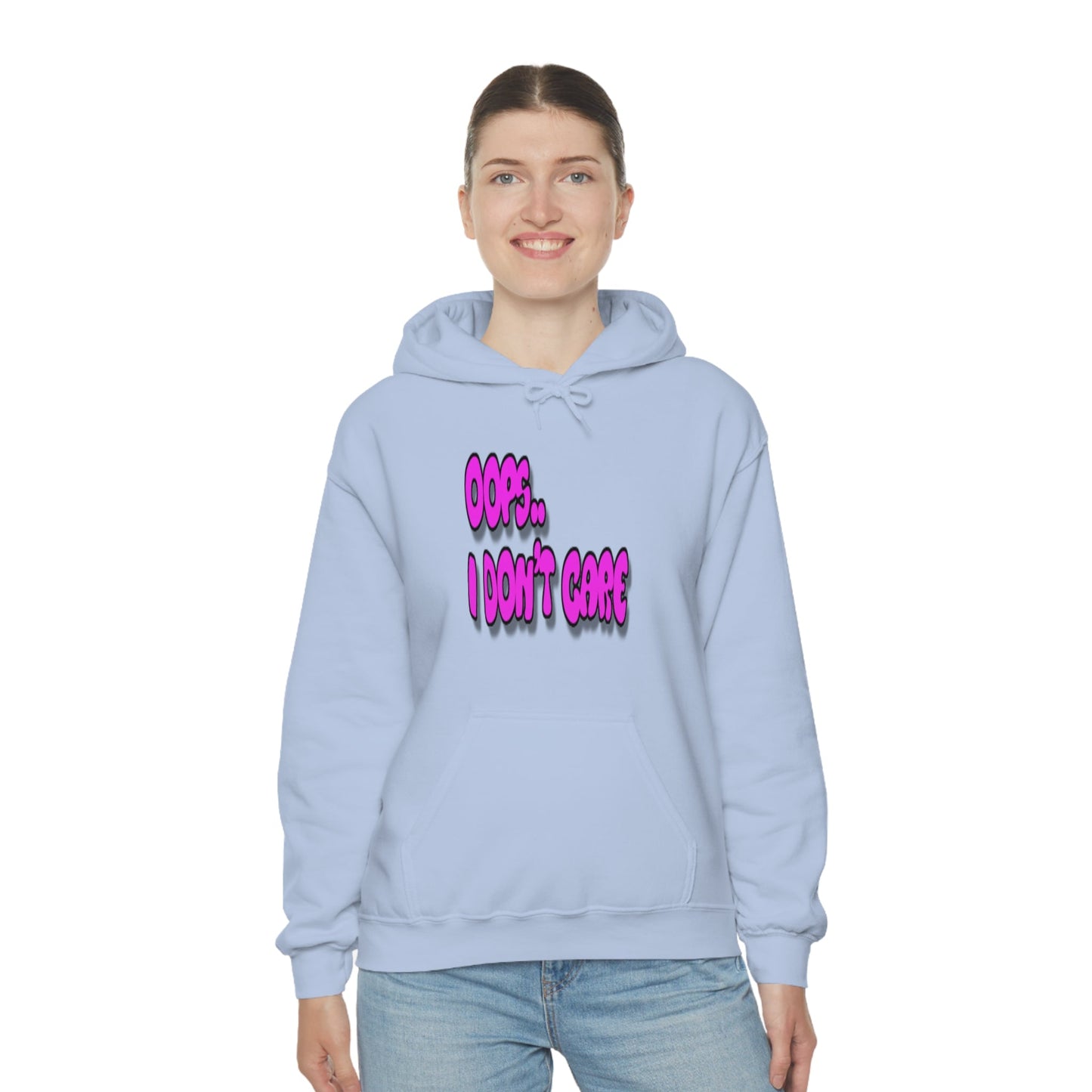 Don't Care | Pink Print | Unisex Hoodie - Totally Bri LLC