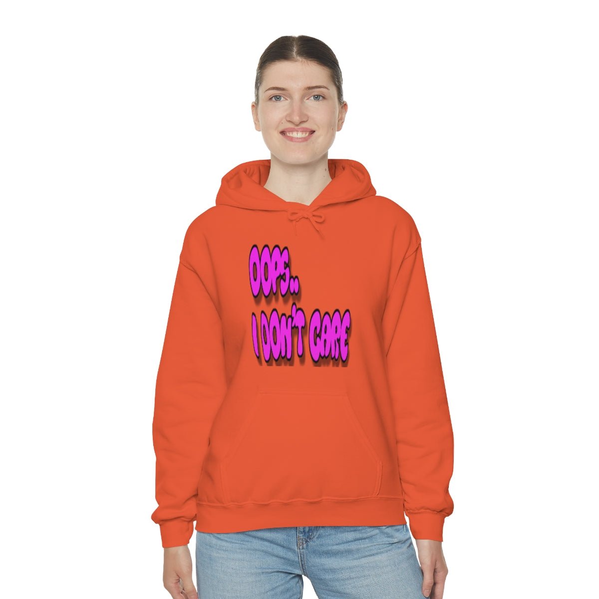 Don't Care | Pink Print | Unisex Hoodie - Totally Bri LLC