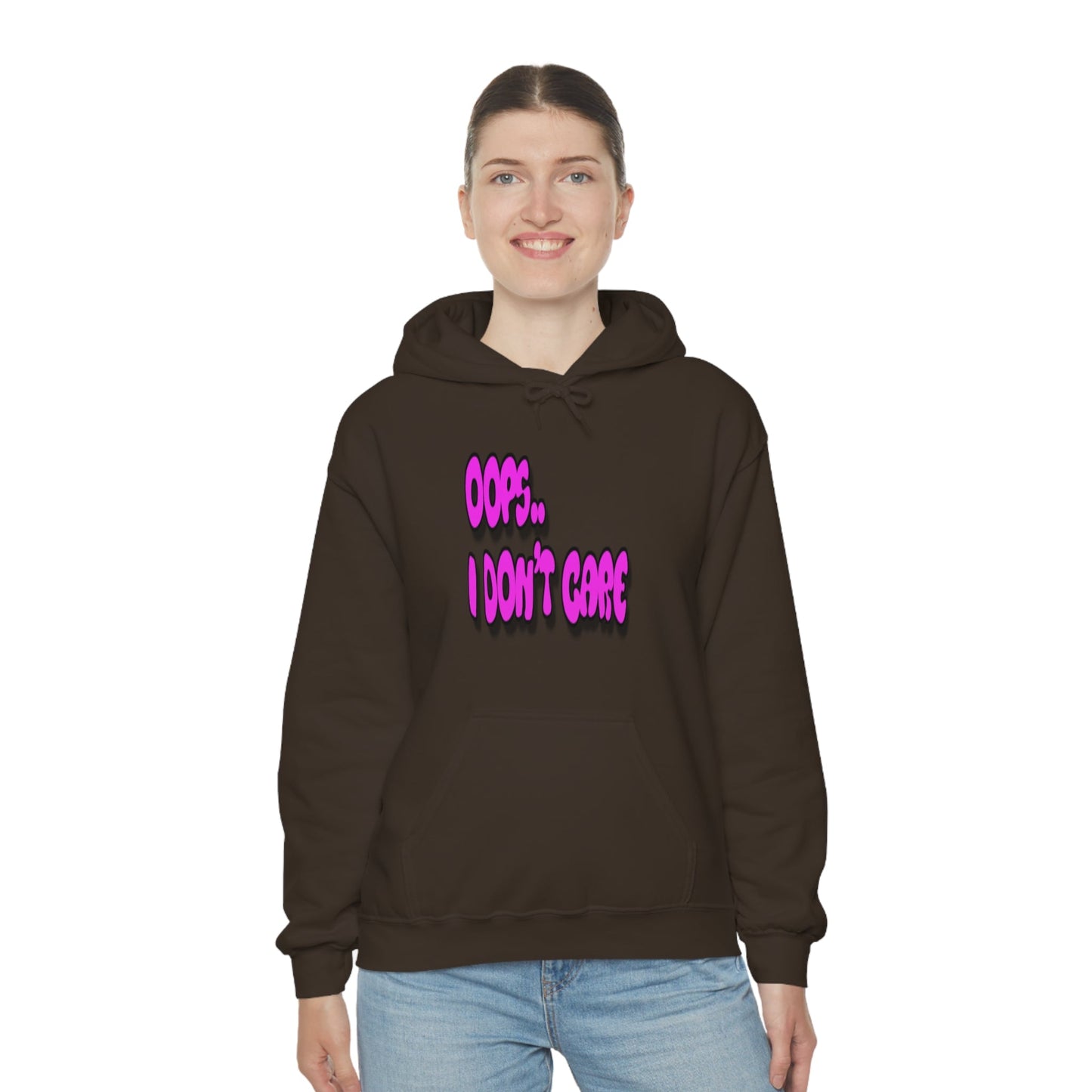 Don't Care | Pink Print | Unisex Hoodie - Totally Bri LLC