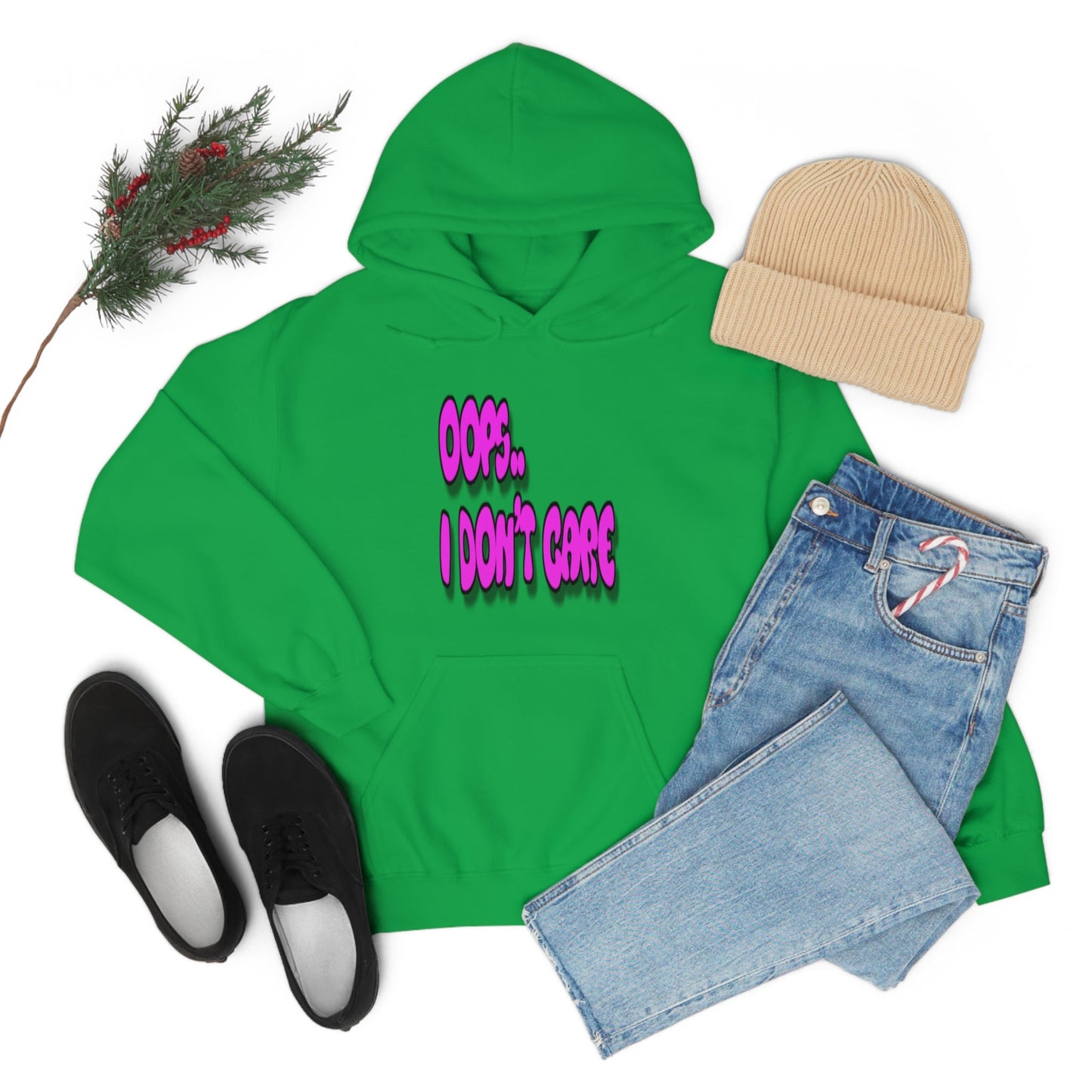 Don't Care | Pink Print | Unisex Hoodie - Totally Bri LLC