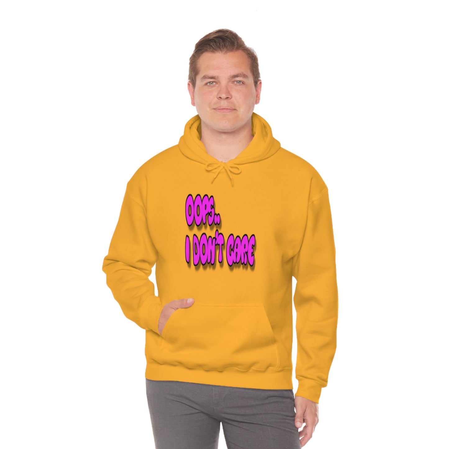 Don't Care | Pink Print | Unisex Hoodie - Totally Bri LLC