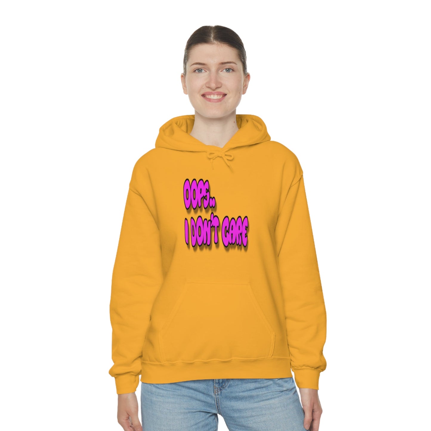 Don't Care | Pink Print | Unisex Hoodie - Totally Bri LLC