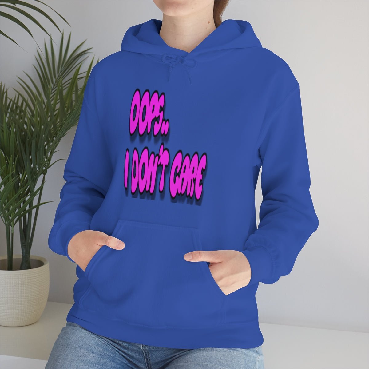 Don't Care | Pink Print | Unisex Hoodie - Totally Bri LLC