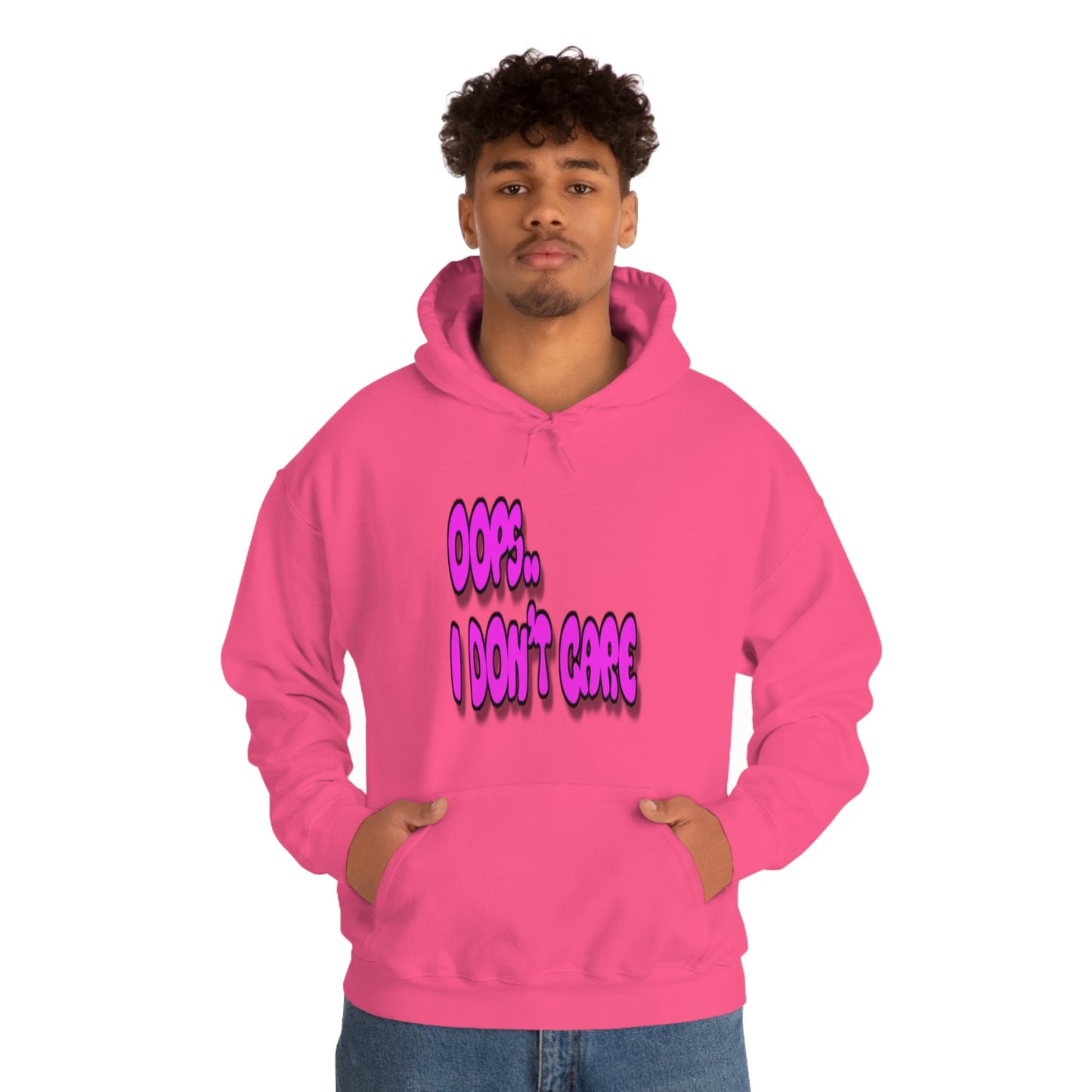 Don't Care | Pink Print | Unisex Hoodie - Totally Bri LLC