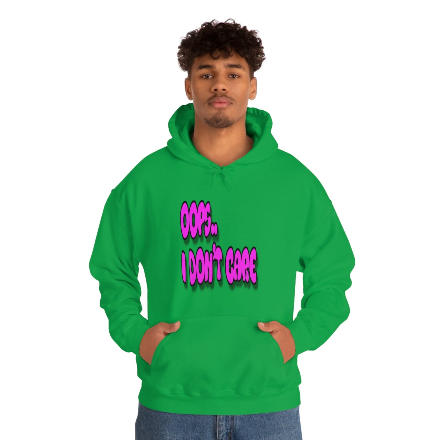 Don't Care | Pink Print | Unisex Hoodie - Totally Bri LLC