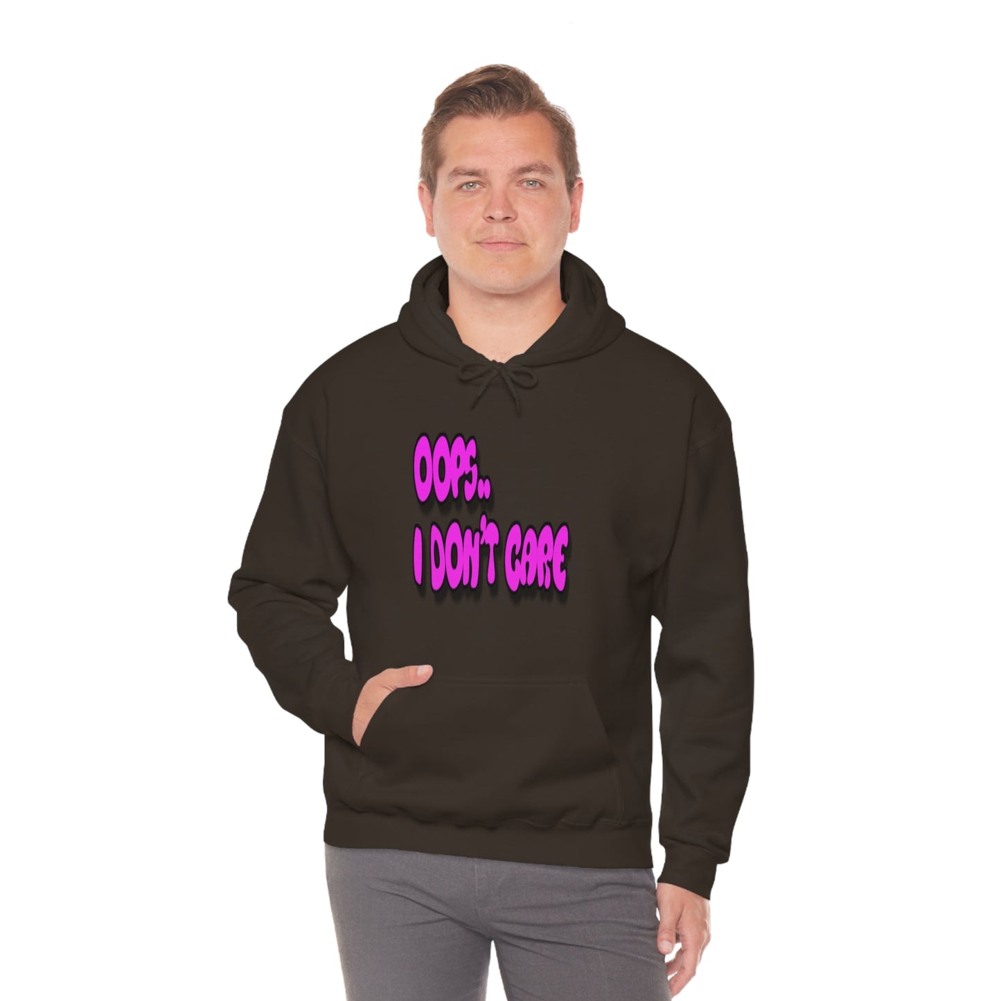 Don't Care | Pink Print | Unisex Hoodie - Totally Bri LLC