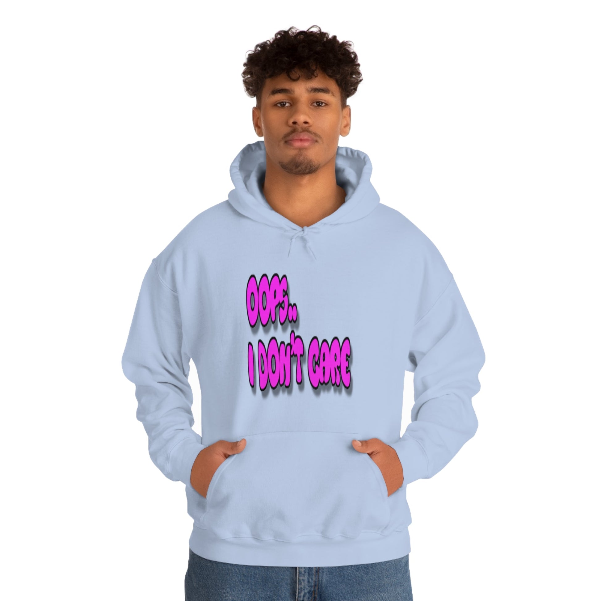 Don't Care | Pink Print | Unisex Hoodie - Totally Bri LLC