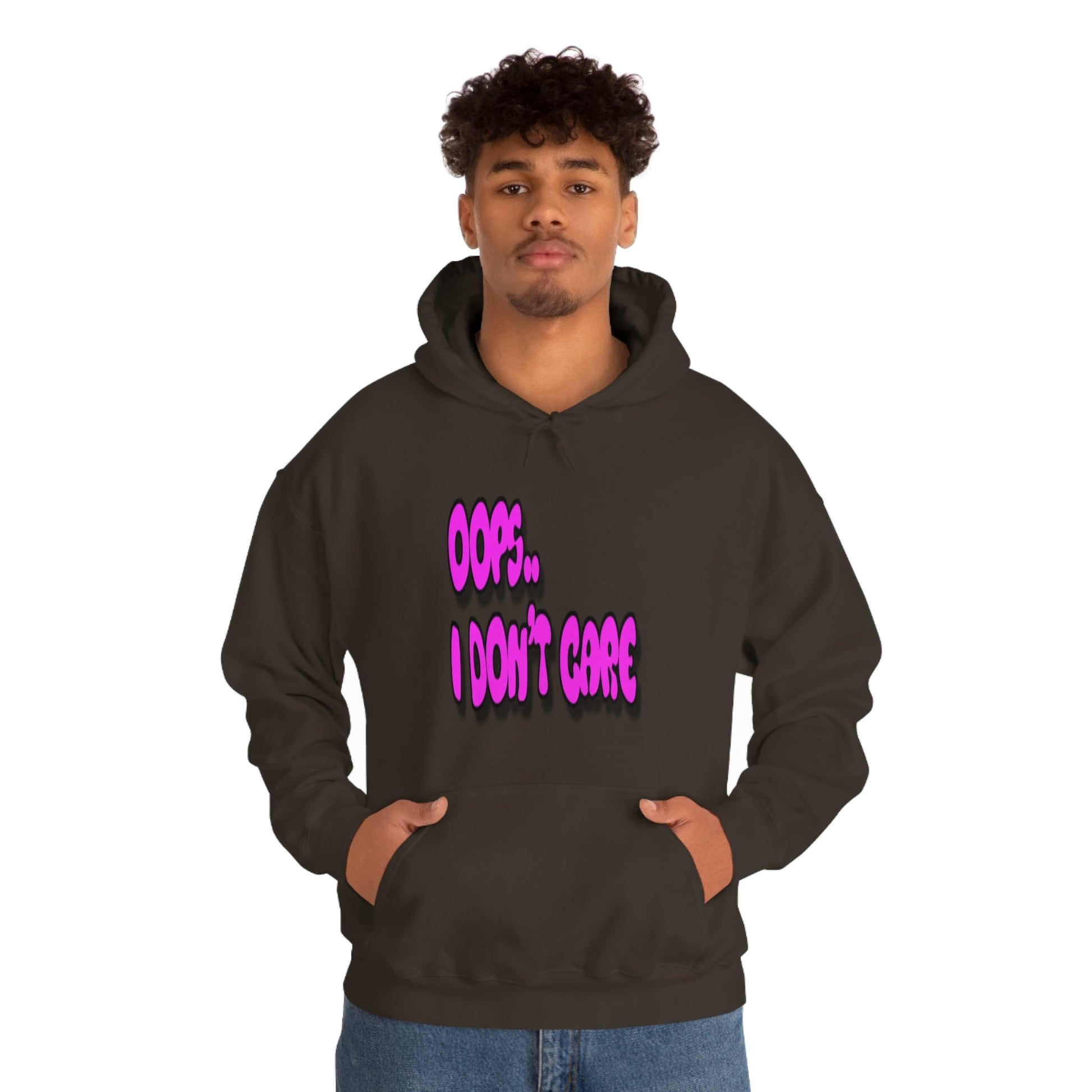 Don't Care | Pink Print | Unisex Hoodie - Totally Bri LLC