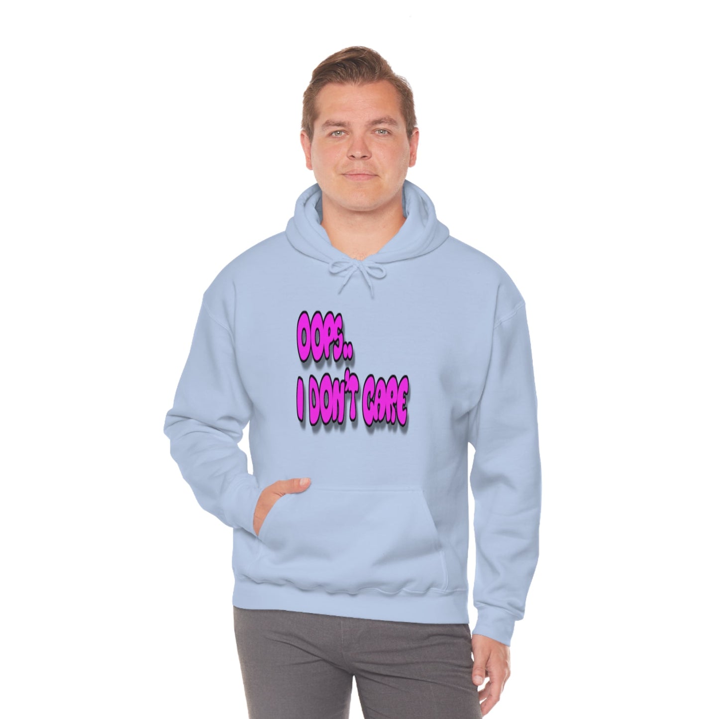 Don't Care | Pink Print | Unisex Hoodie - Totally Bri LLC