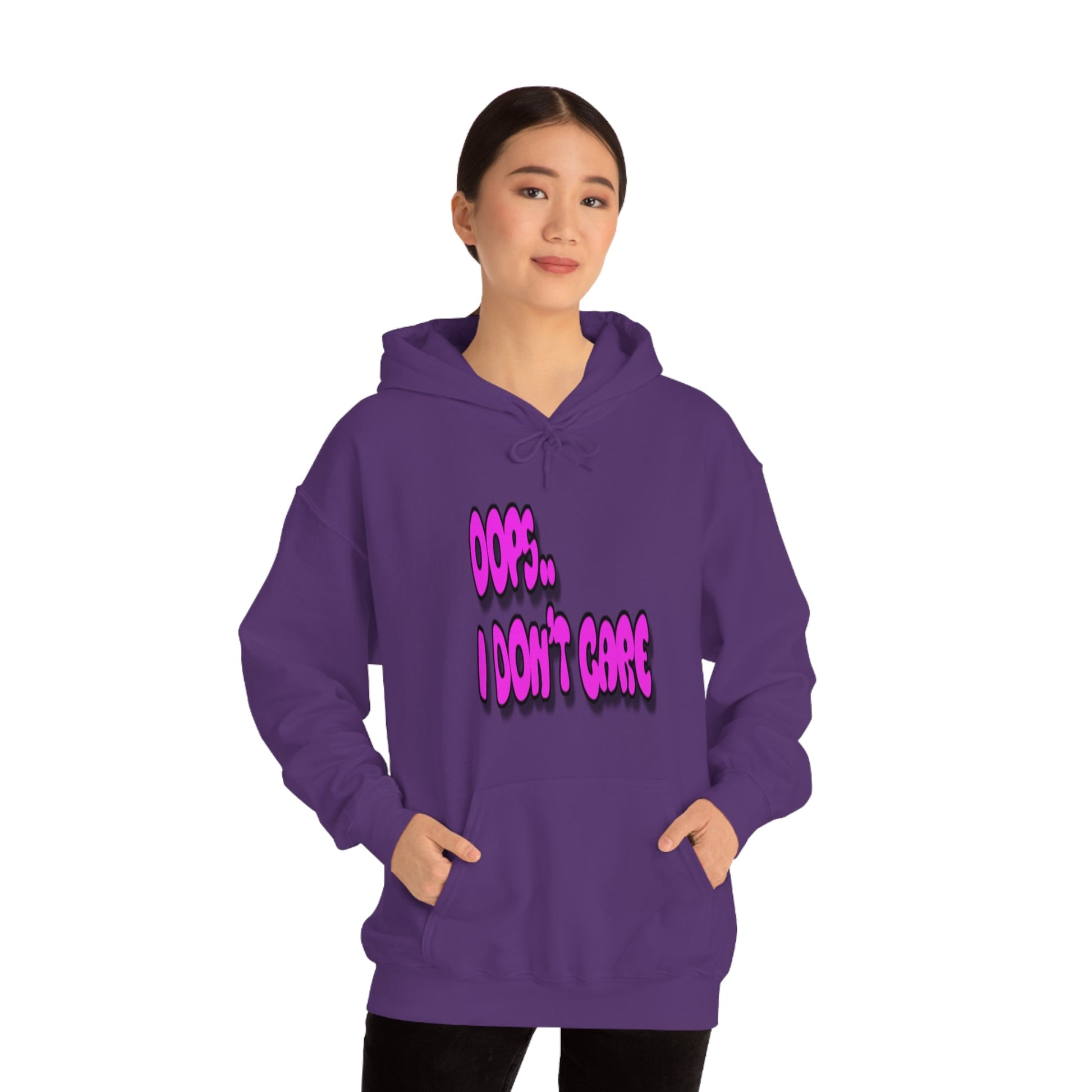 Don't Care | Pink Print | Unisex Hoodie - Totally Bri LLC