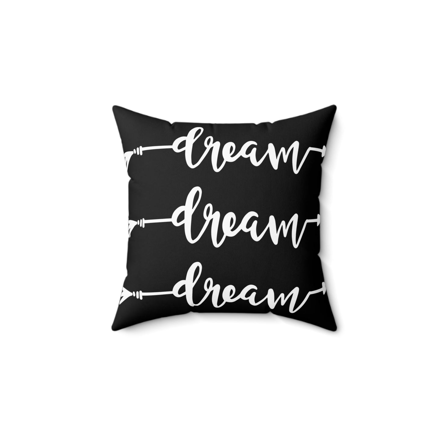 Dream | Square Pillow | Black - Totally Bri LLC