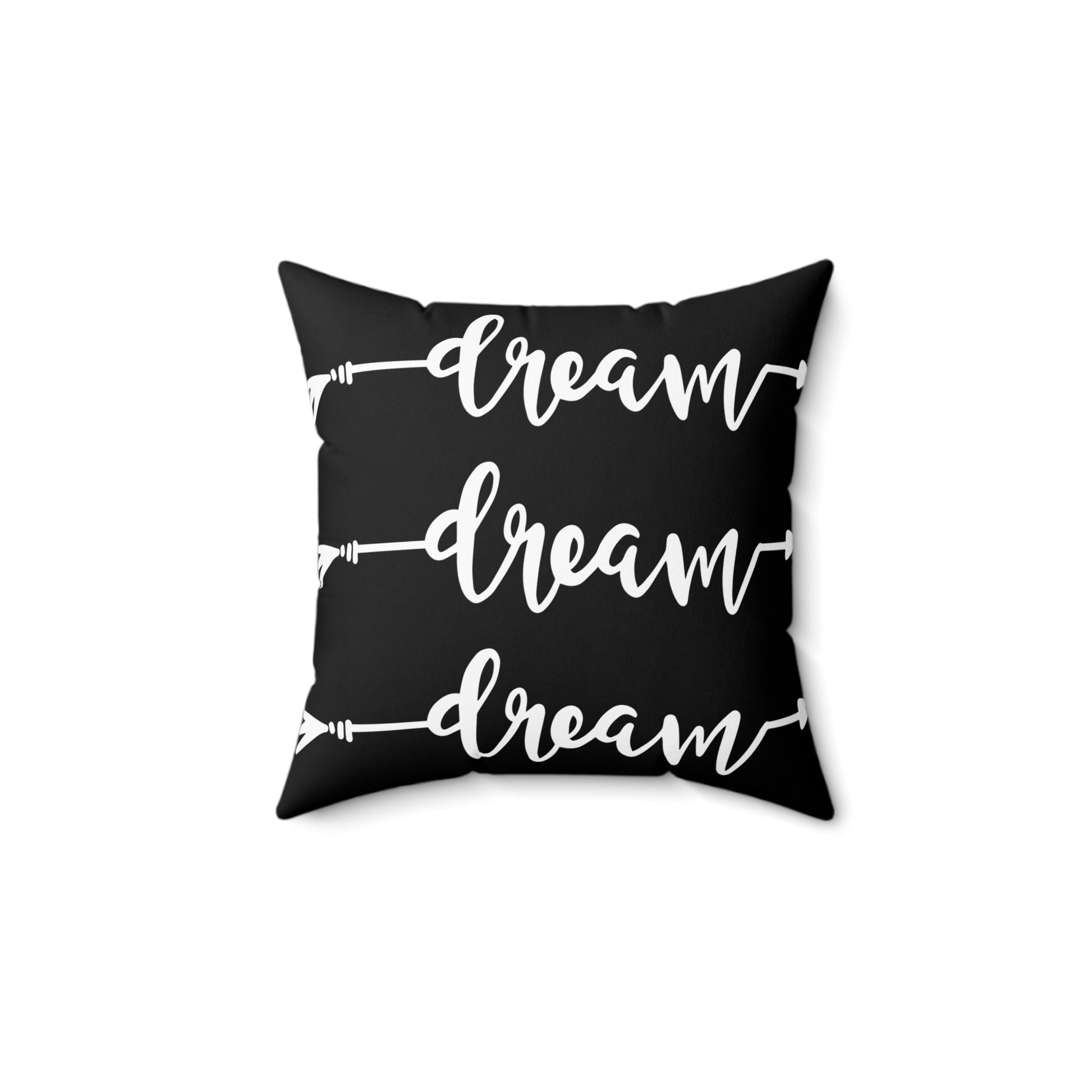 Dream | Square Pillow | Black - Totally Bri LLC