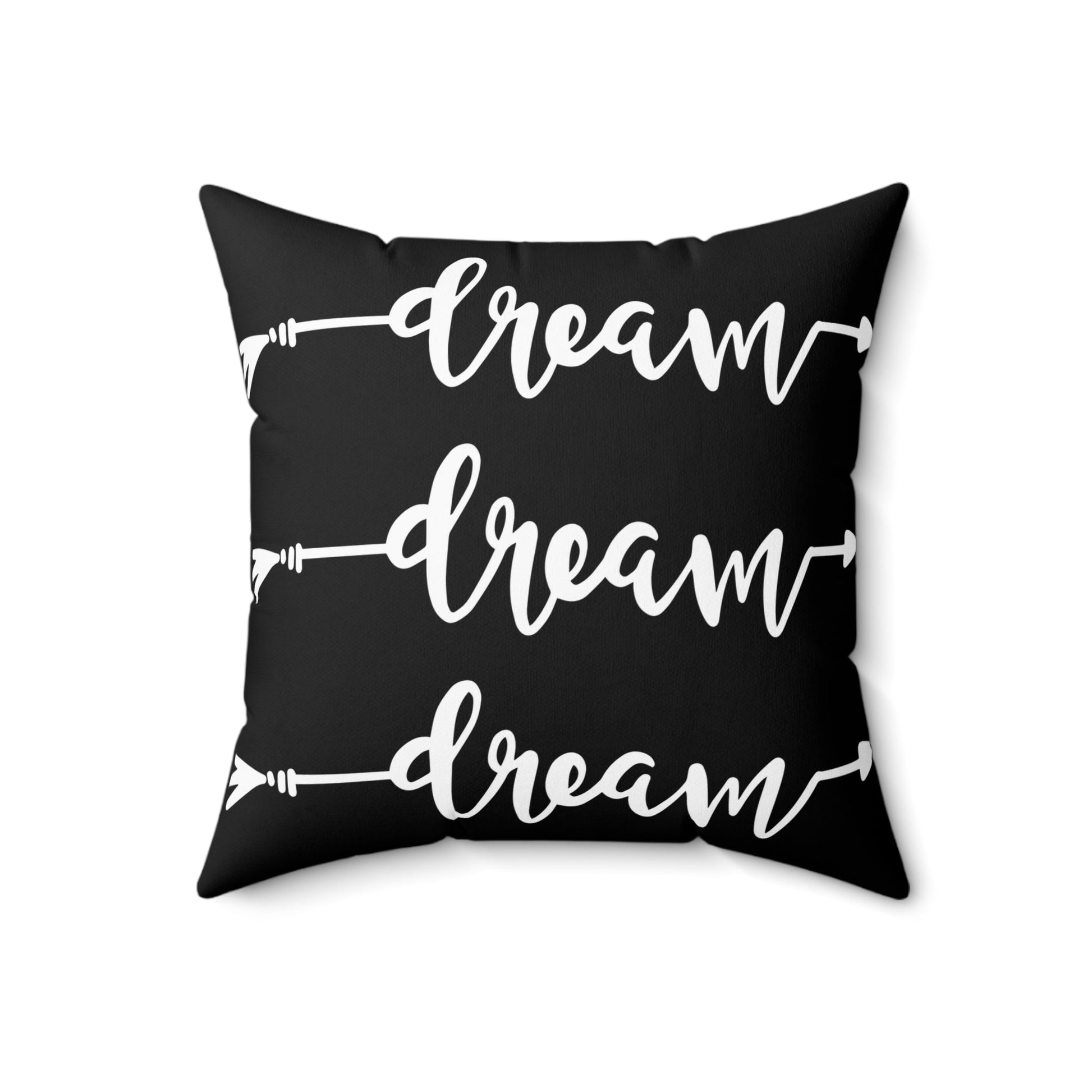 Dream | Square Pillow | Black - Totally Bri LLC