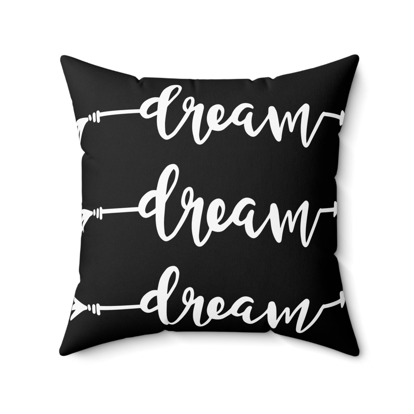 Dream | Square Pillow | Black - Totally Bri LLC