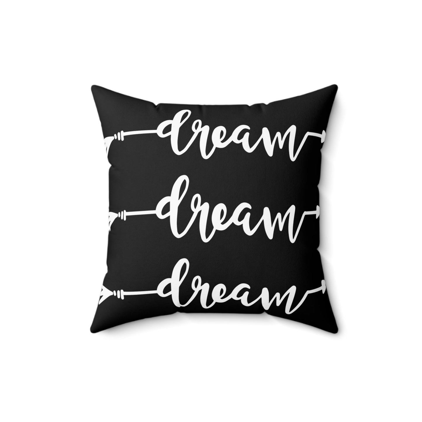 Dream | Square Pillow | Black - Totally Bri LLC