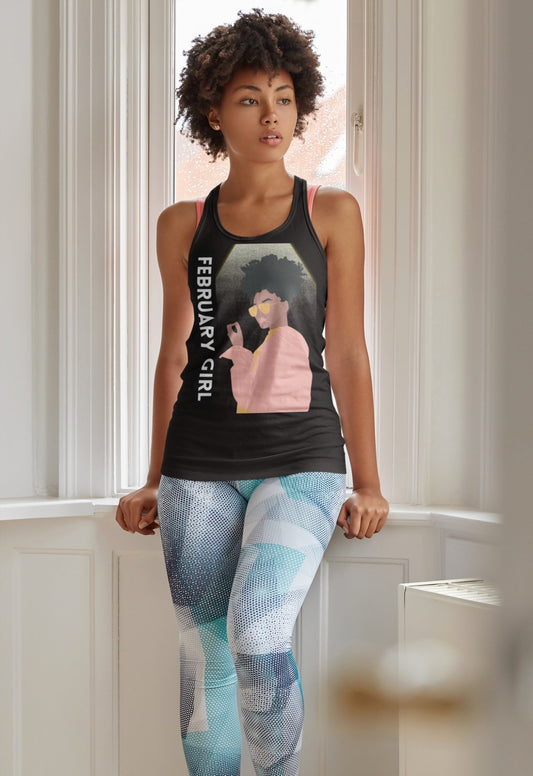 February Girl | Racerback Tank - Totally Bri LLC