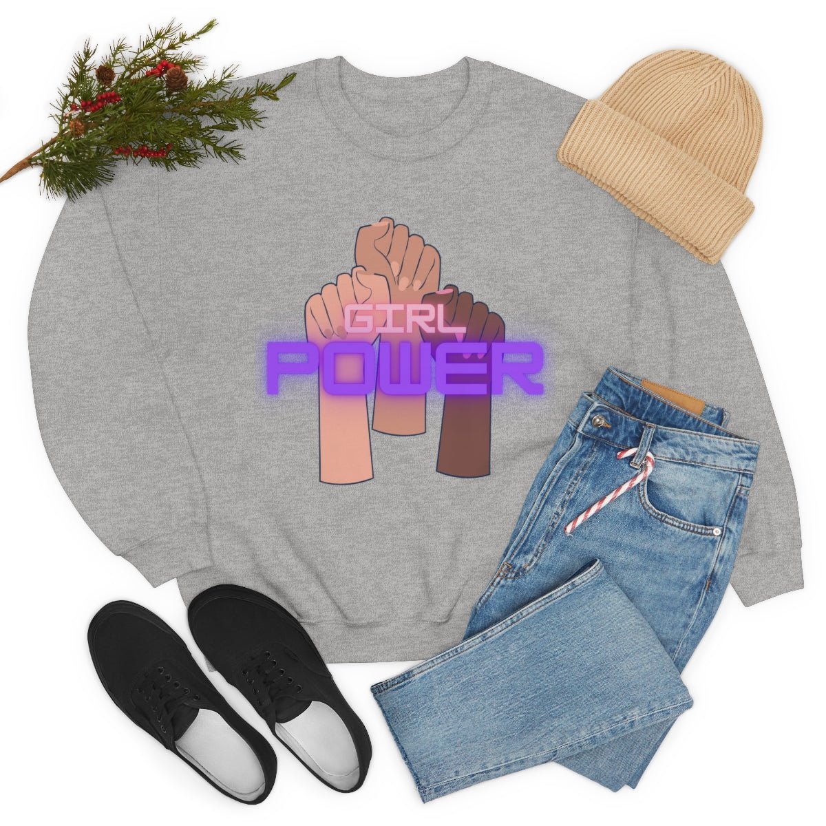 Girl Power | Crewneck Sweatshirt - Totally Bri LLC