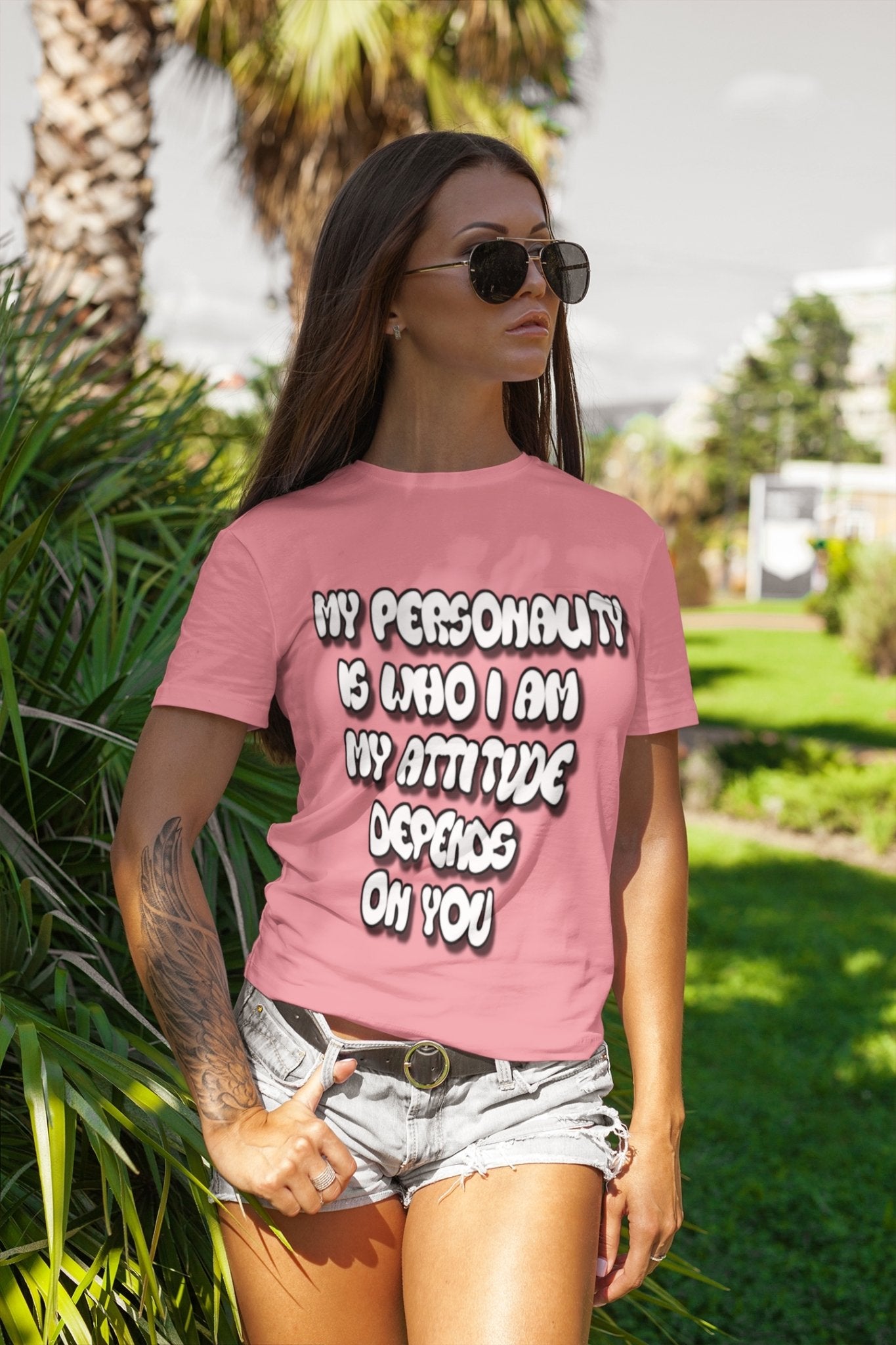 Personality Vs. Attitude | Cotton T-Shirt - Totally Bri LLC