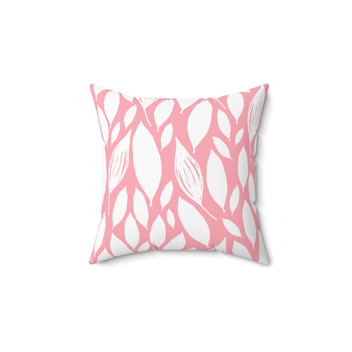 Pink Leaflet | Square Pillow - Totally Bri LLC