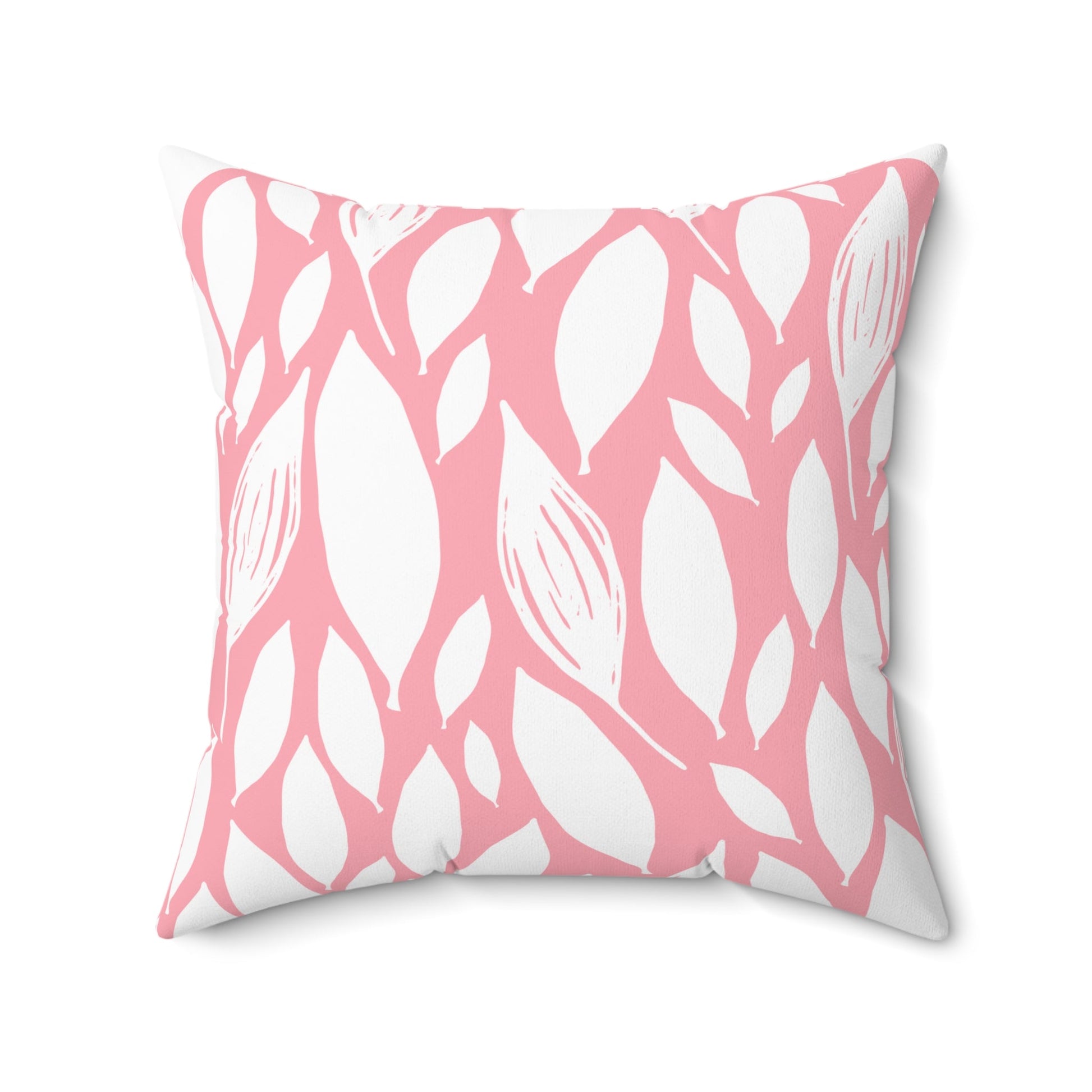 Pink Leaflet | Square Pillow - Totally Bri LLC