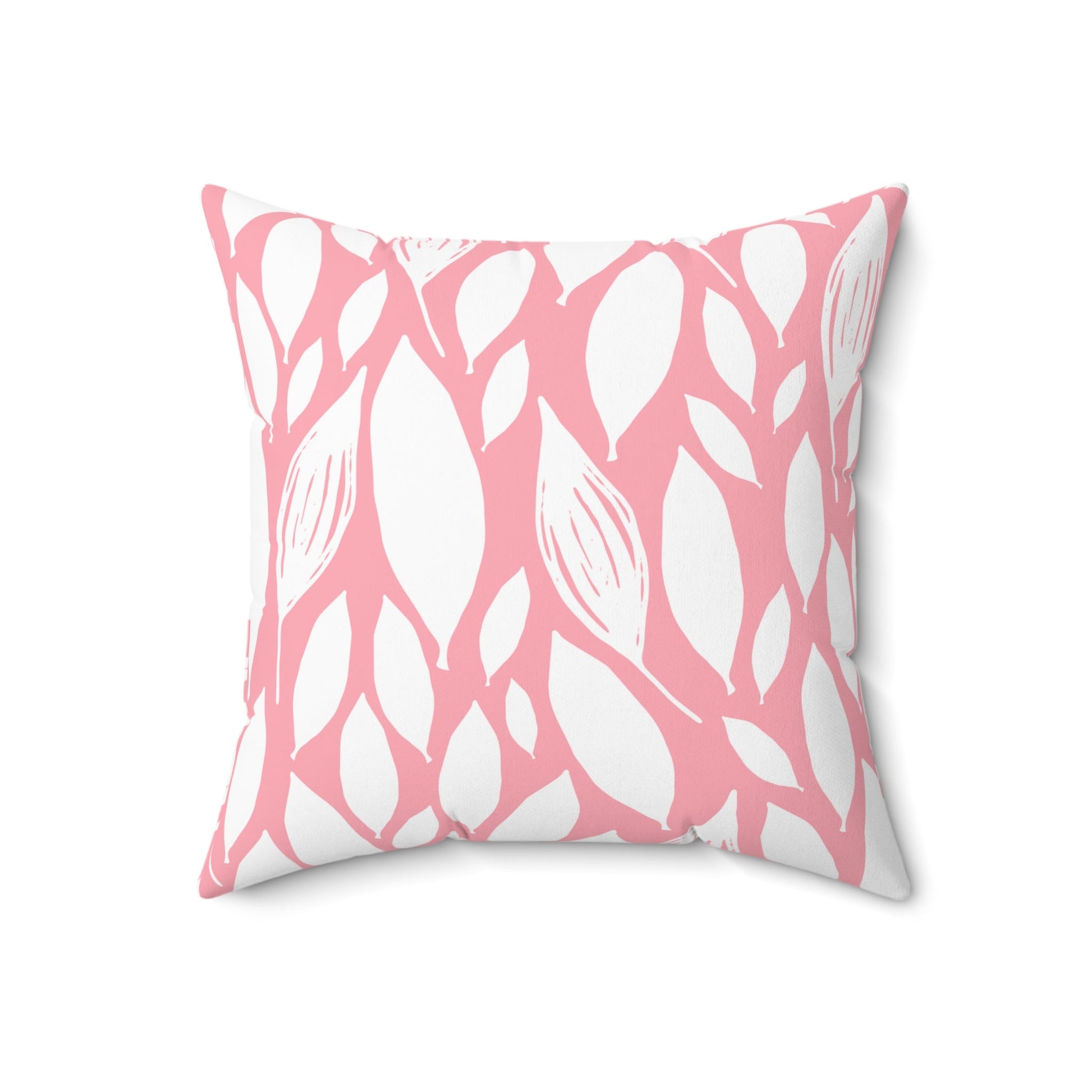 Pink Leaflet | Square Pillow - Totally Bri LLC