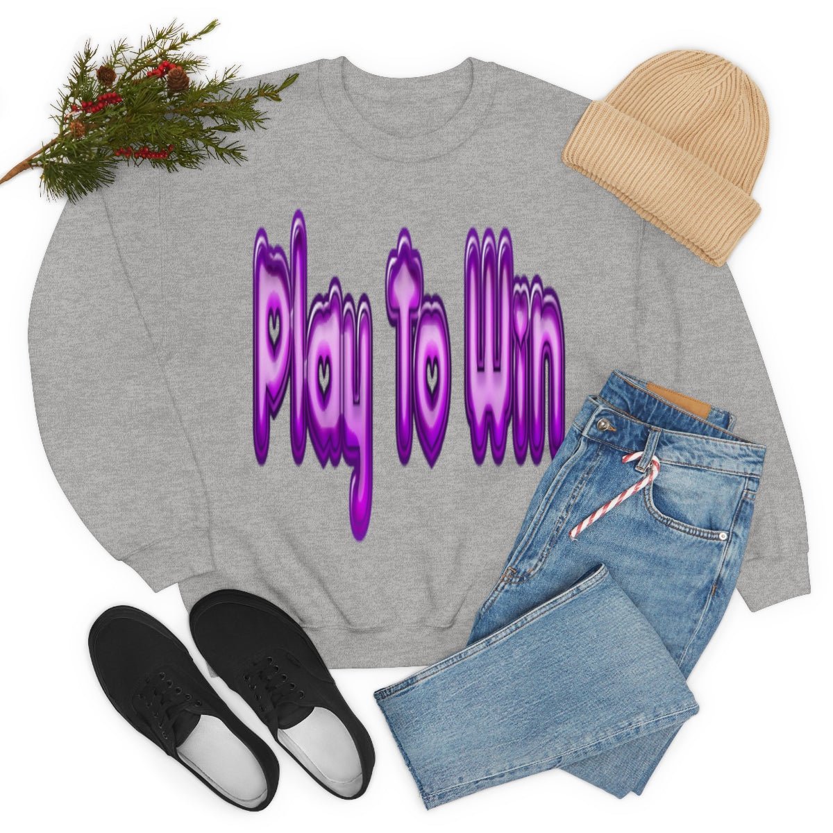 Play To Win | Crewneck Sweatshirt - Totally Bri LLC