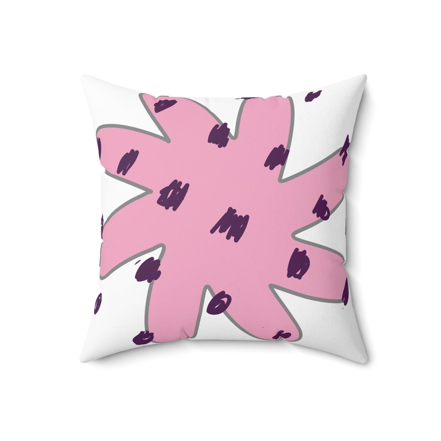 Polka Dot Flower | Square Pillow - Totally Bri LLC