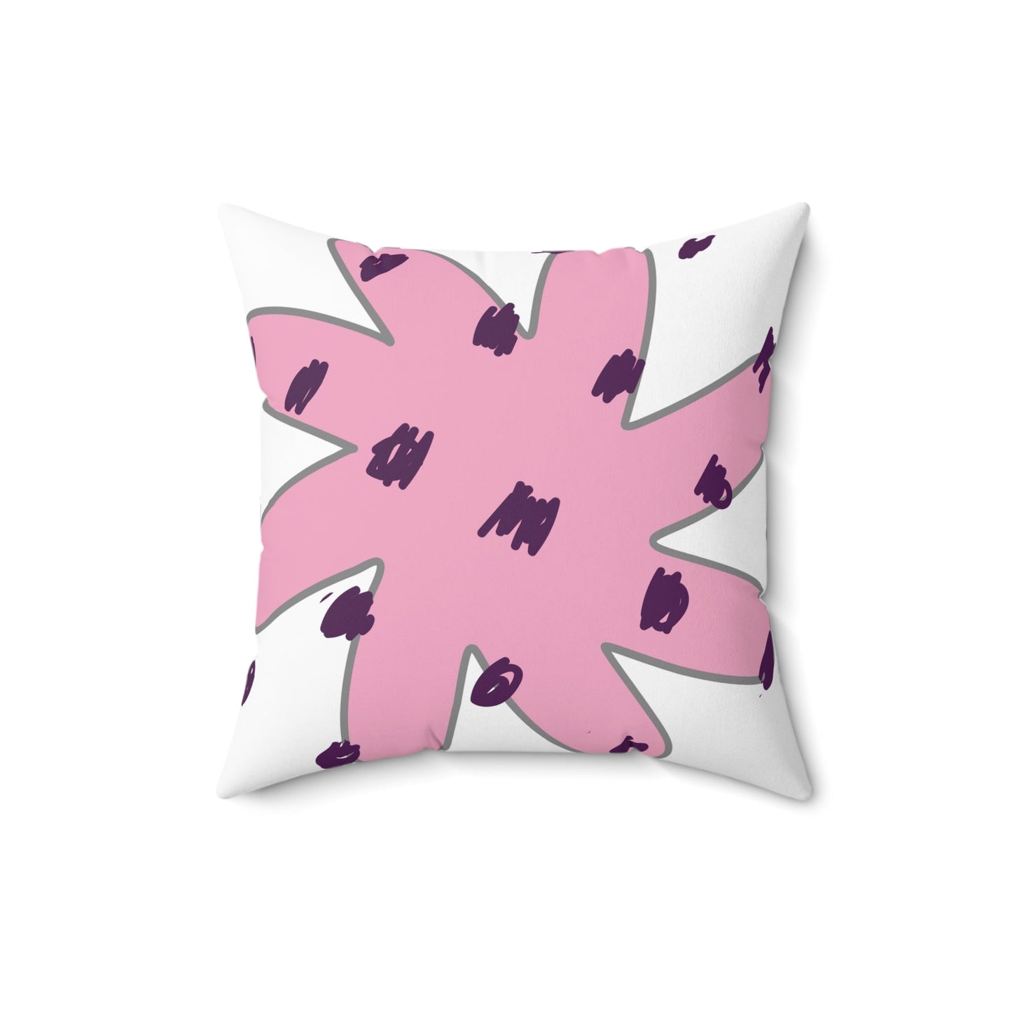 Polka Dot Flower | Square Pillow - Totally Bri LLC