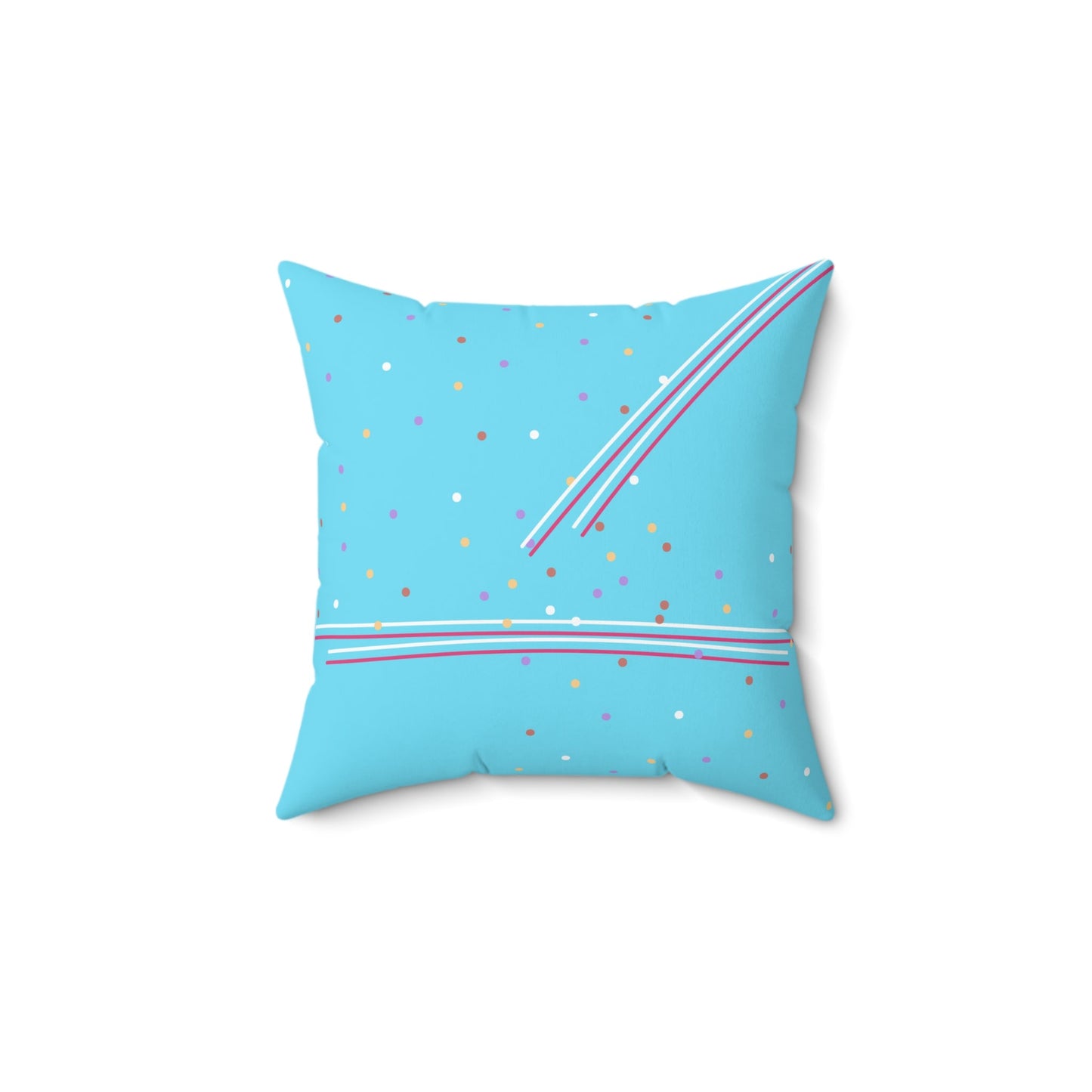 Polka Dot Thoughts | Square Pillow | Blue - Totally Bri LLC