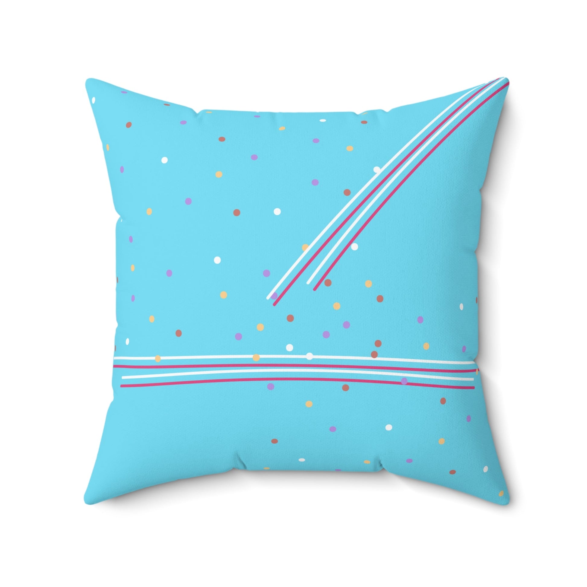 Polka Dot Thoughts | Square Pillow | Blue - Totally Bri LLC