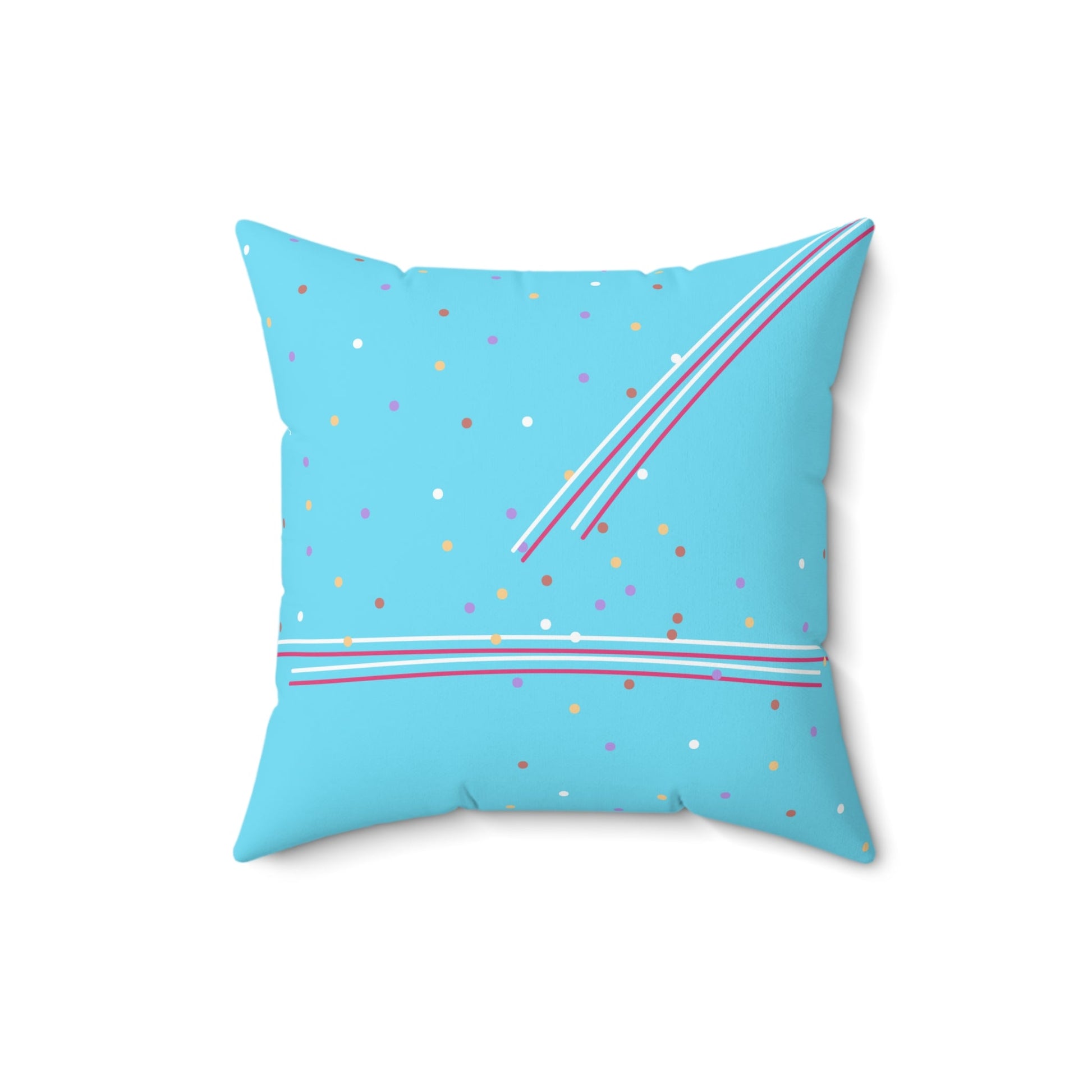 Polka Dot Thoughts | Square Pillow | Blue - Totally Bri LLC