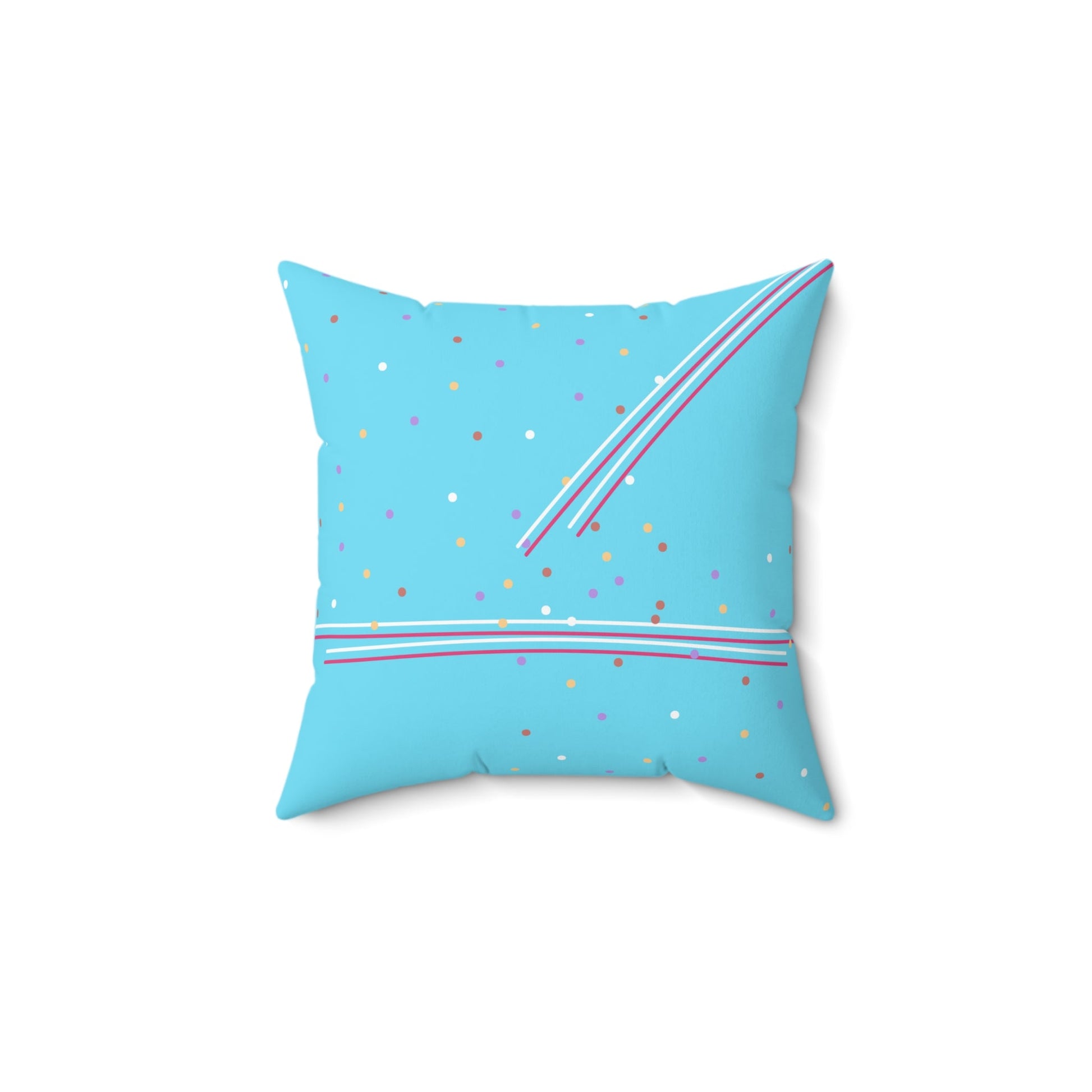 Polka Dot Thoughts | Square Pillow | Blue - Totally Bri LLC